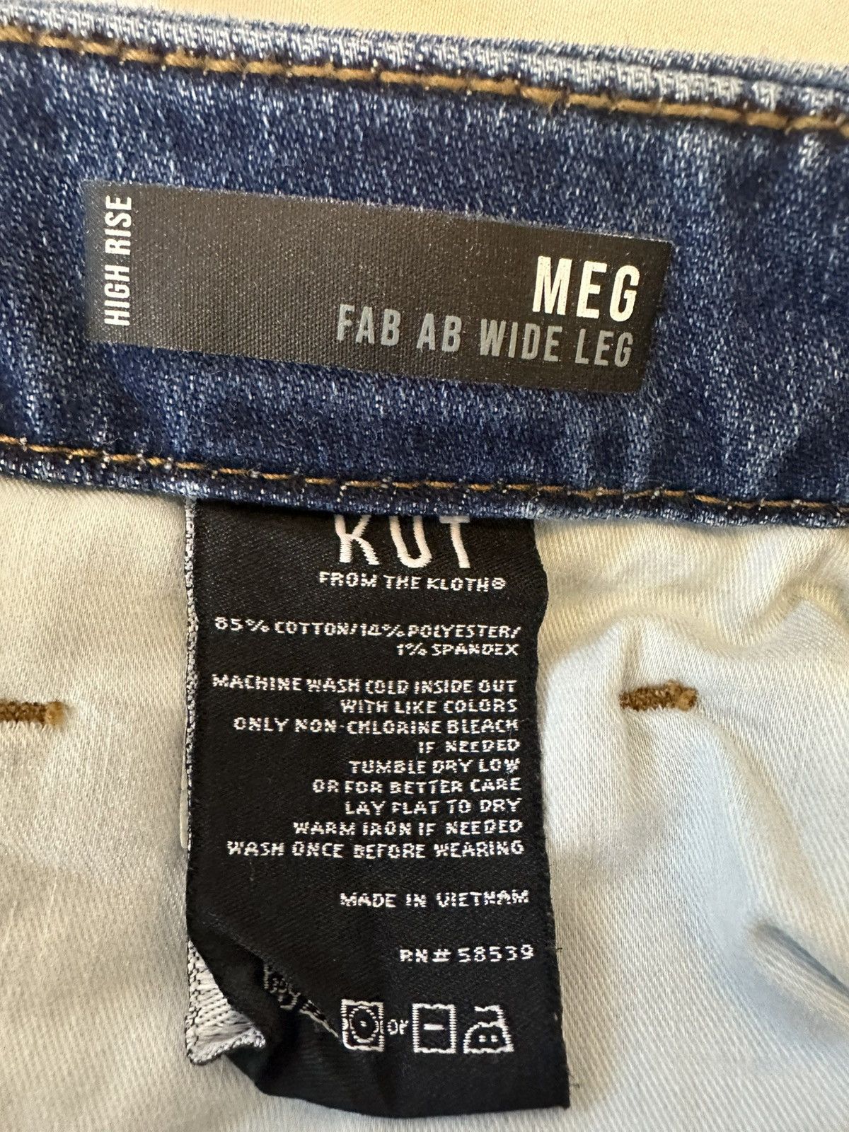 Other kut from the kloth MEG High rise/wide Leg 14L Jeans Size 34" / US 12 / IT 48 - 5 Thumbnail