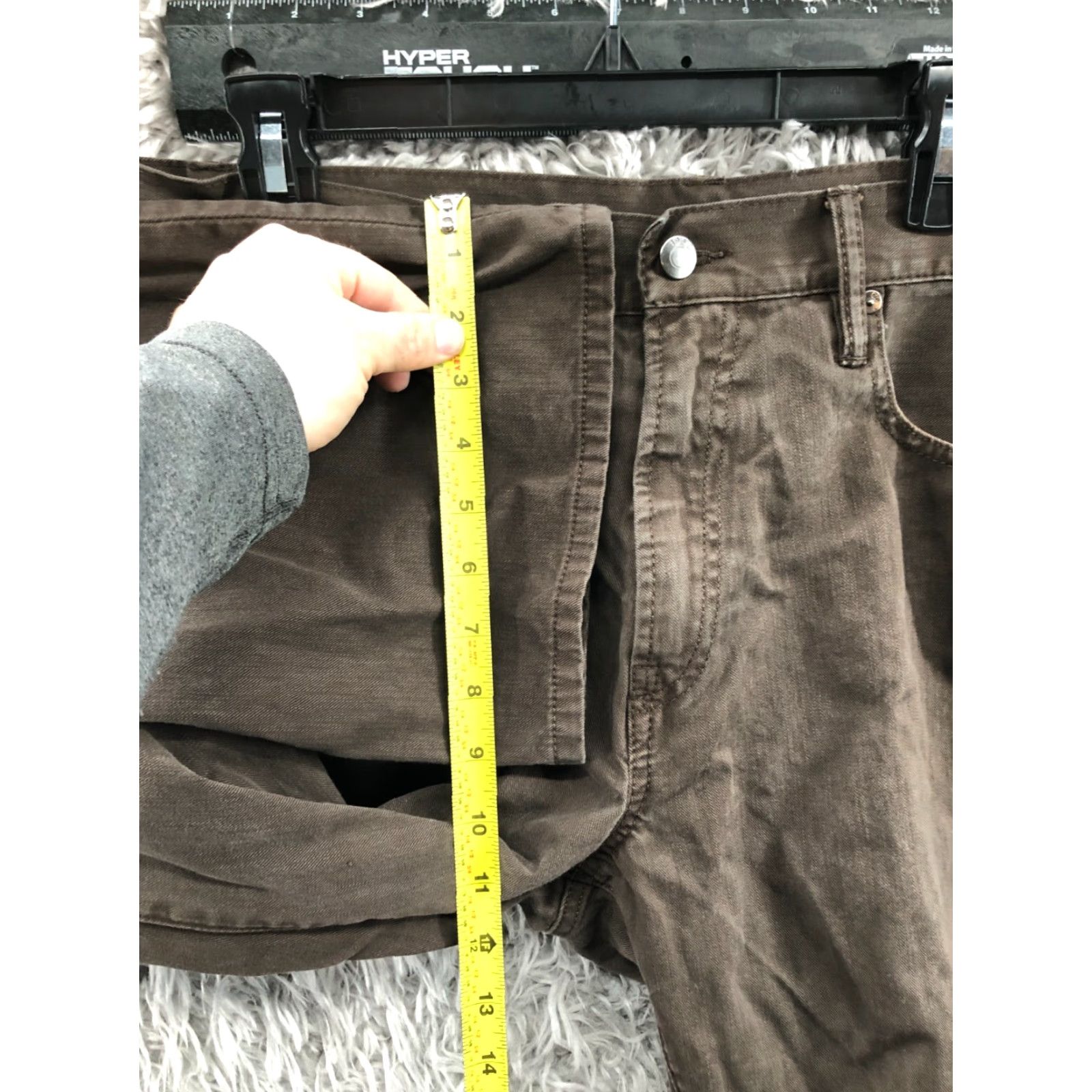 Gap Gap 1969 Jeans Standard Straight 34x32 Mens Medium Wash Beige Denim Cotton Blend Belt Loops 5-Pocket Regular Rise Mid Size US 34 / EU 50 - 4 Thumbnail