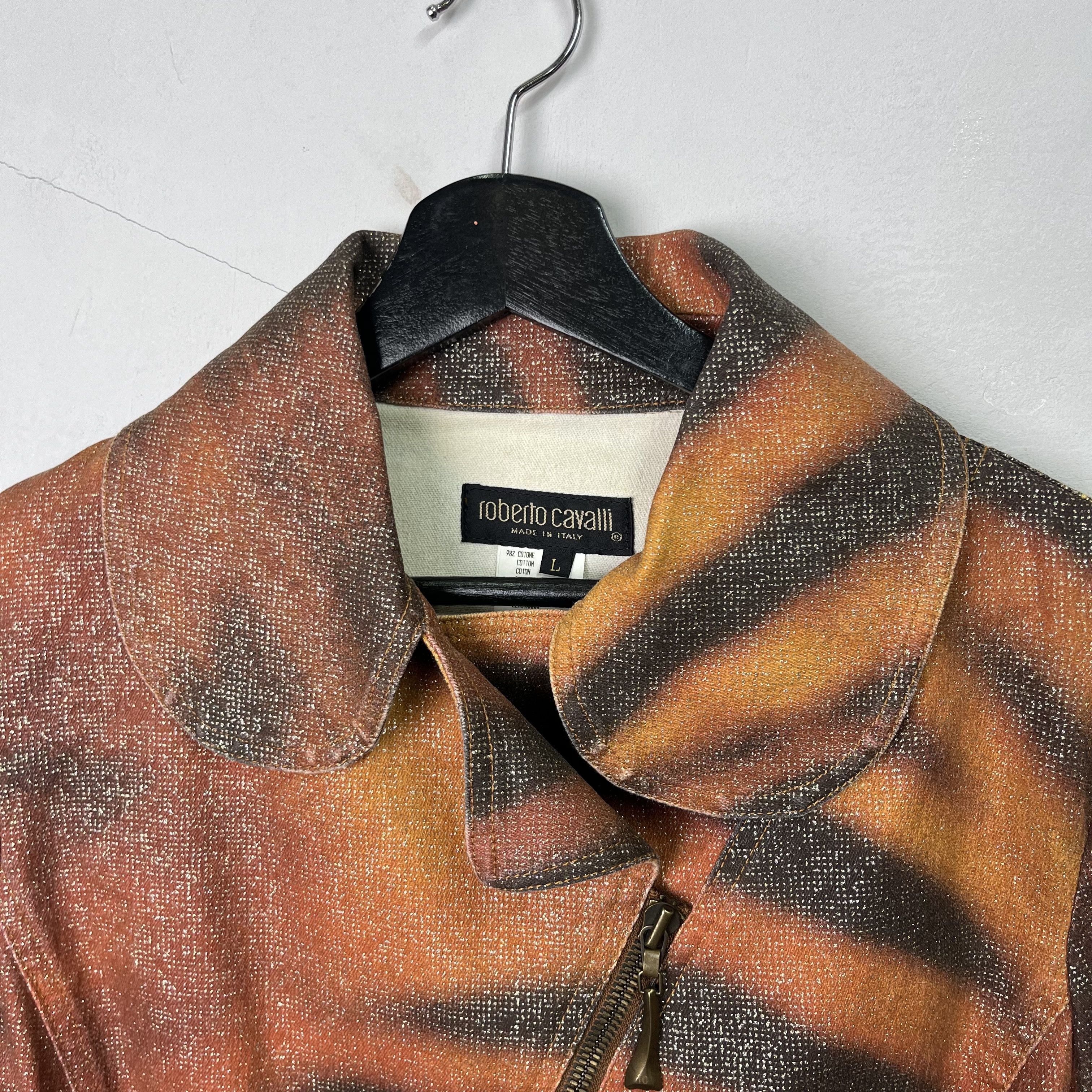 Roberto Cavalli Roberto Cavalli FW00 Glitter Tiger Zip Jacket Size L / US 10 / IT 46 - 7 Thumbnail