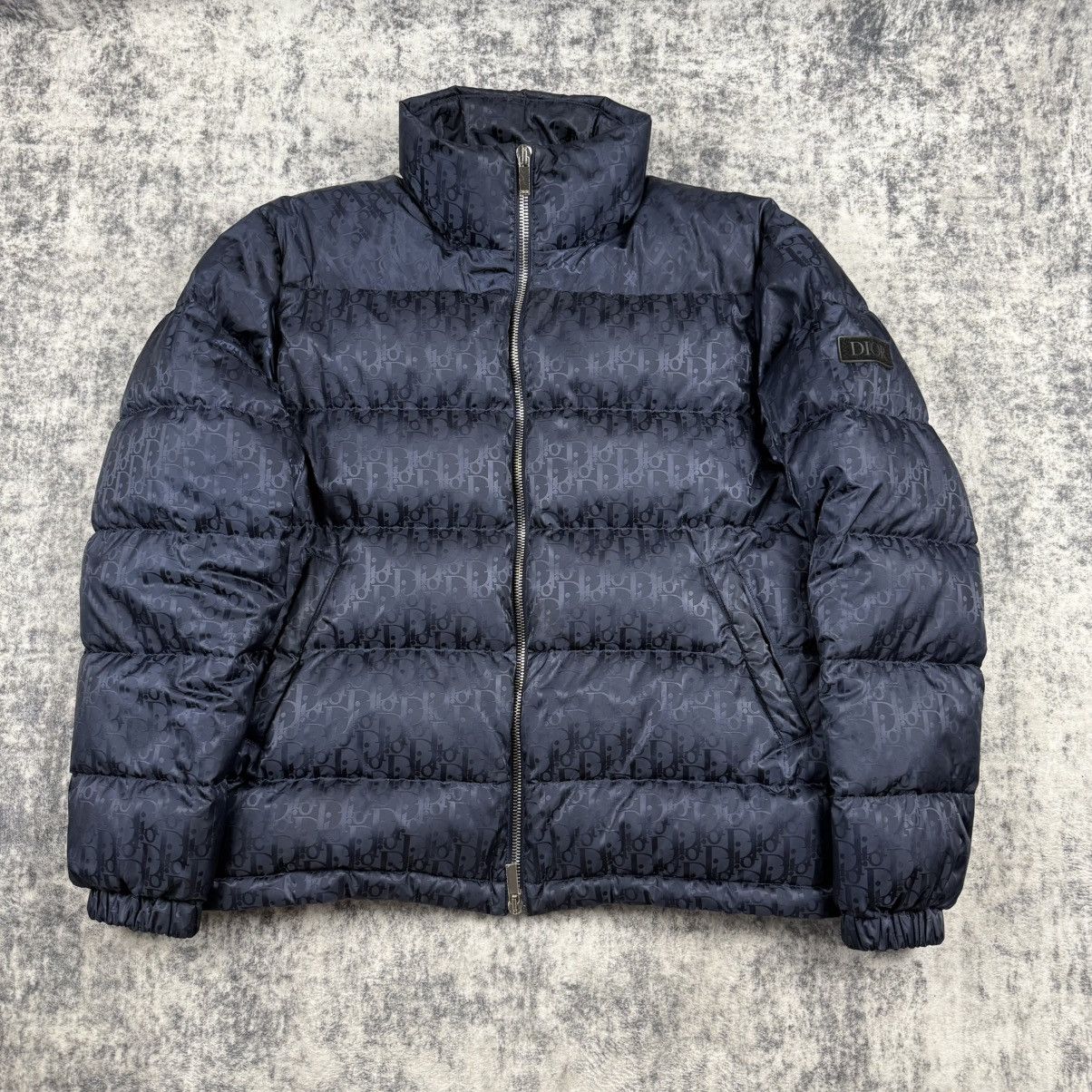 Dior Dior Oblique ‘Navy/Blue’ Technical Jacquard Down Jacket Size US XL / EU 56 / 4 - 1 Thumbnail
