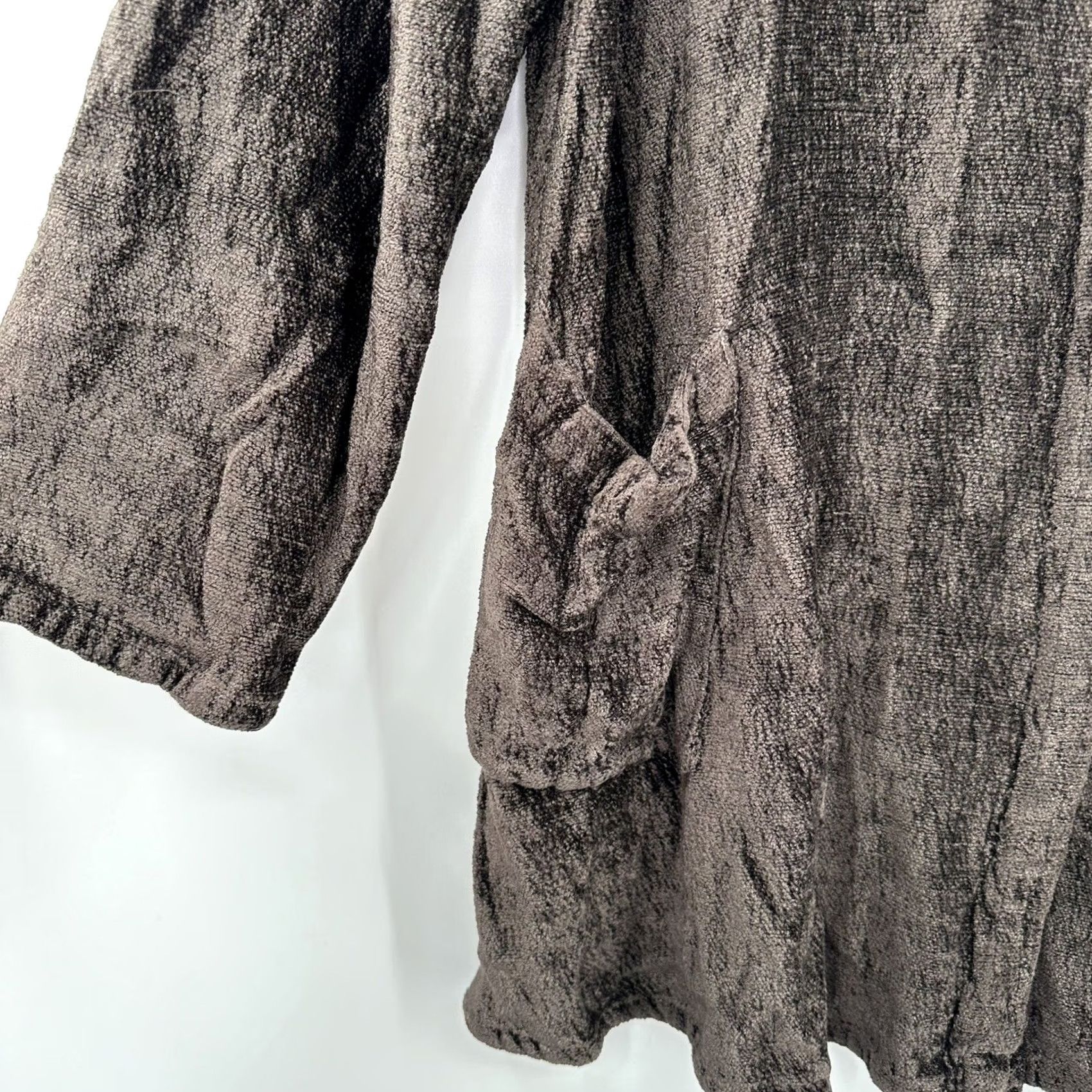 Vintage Kleen Brown Chenille Cardigan Jacket Womens XL Button Front Long Sleeve Pocket Size XL / US 12-14 / IT 48-50 - 5 Thumbnail