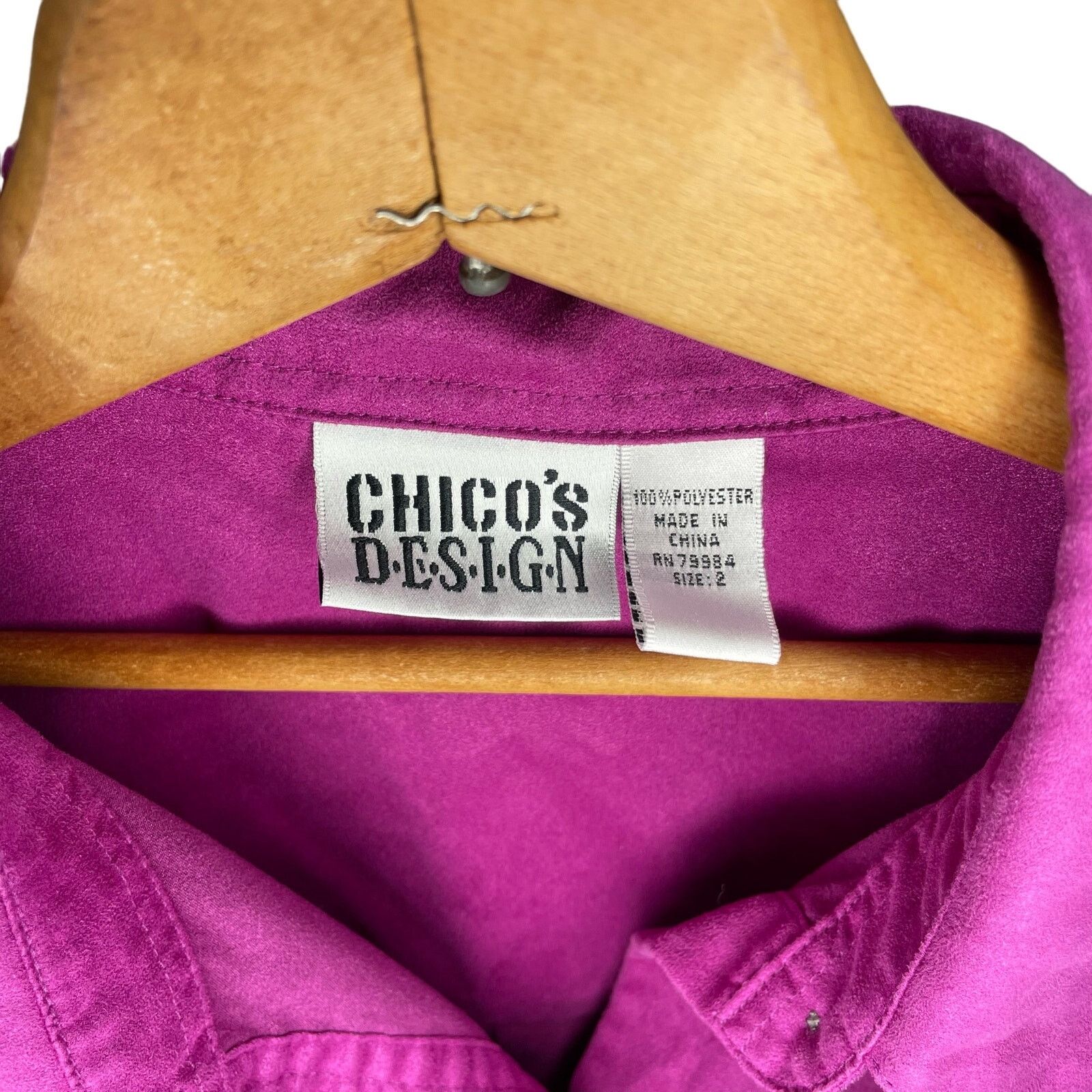 Chicos Chico’s Design Faux Suede Shirt Size XL / US 12-14 / IT 48-50 - 9 Thumbnail