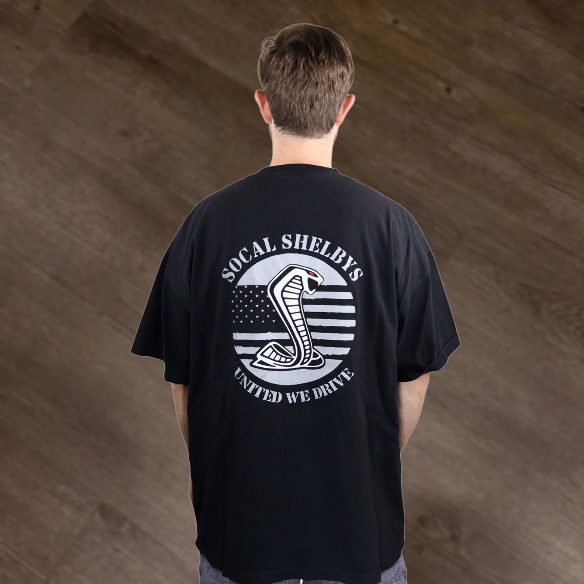 Ford VINTAGE Shelby Ford Cobra Mustang Shirt Mens 3XL Black Snake SoCal Flag 90s Y2K Size US XXL / EU 58 / 5 - 1 Thumbnail