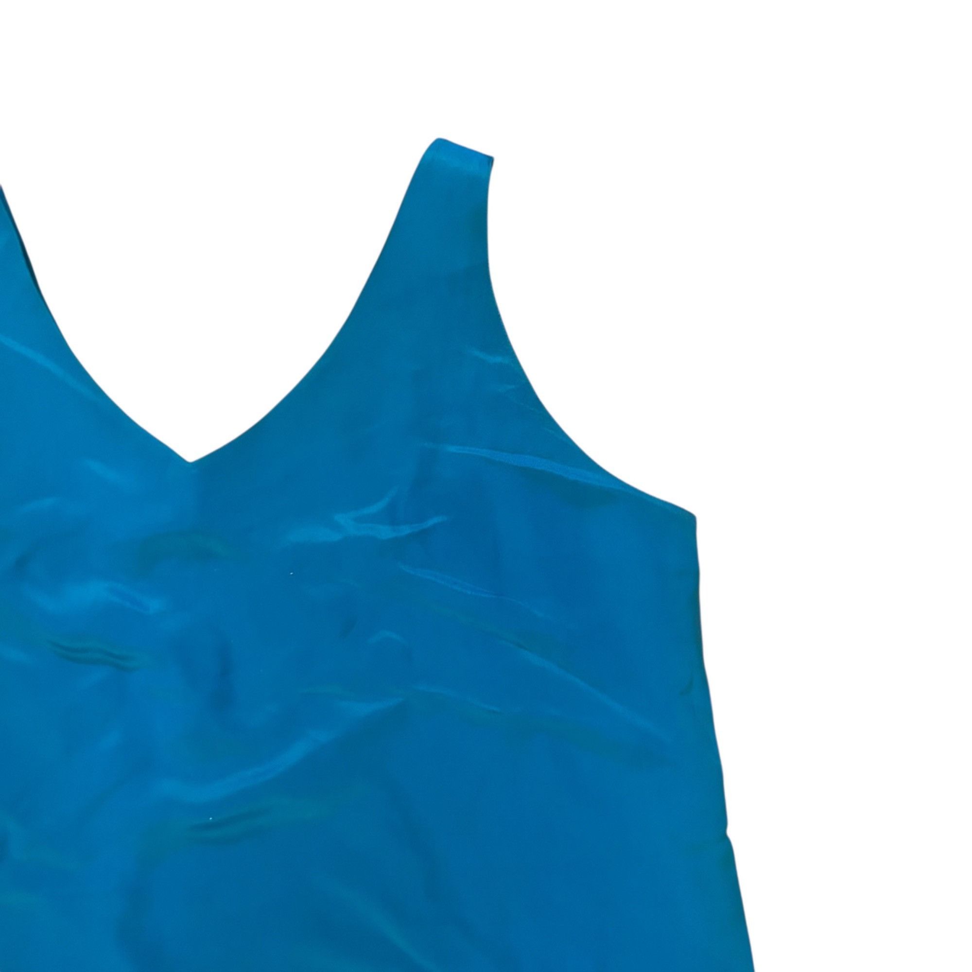 Vintage Vintage Autograph 100% Silk Shell Turquoise Jewel Tone Blous Size L / US 10 / IT 46 - 3 Thumbnail