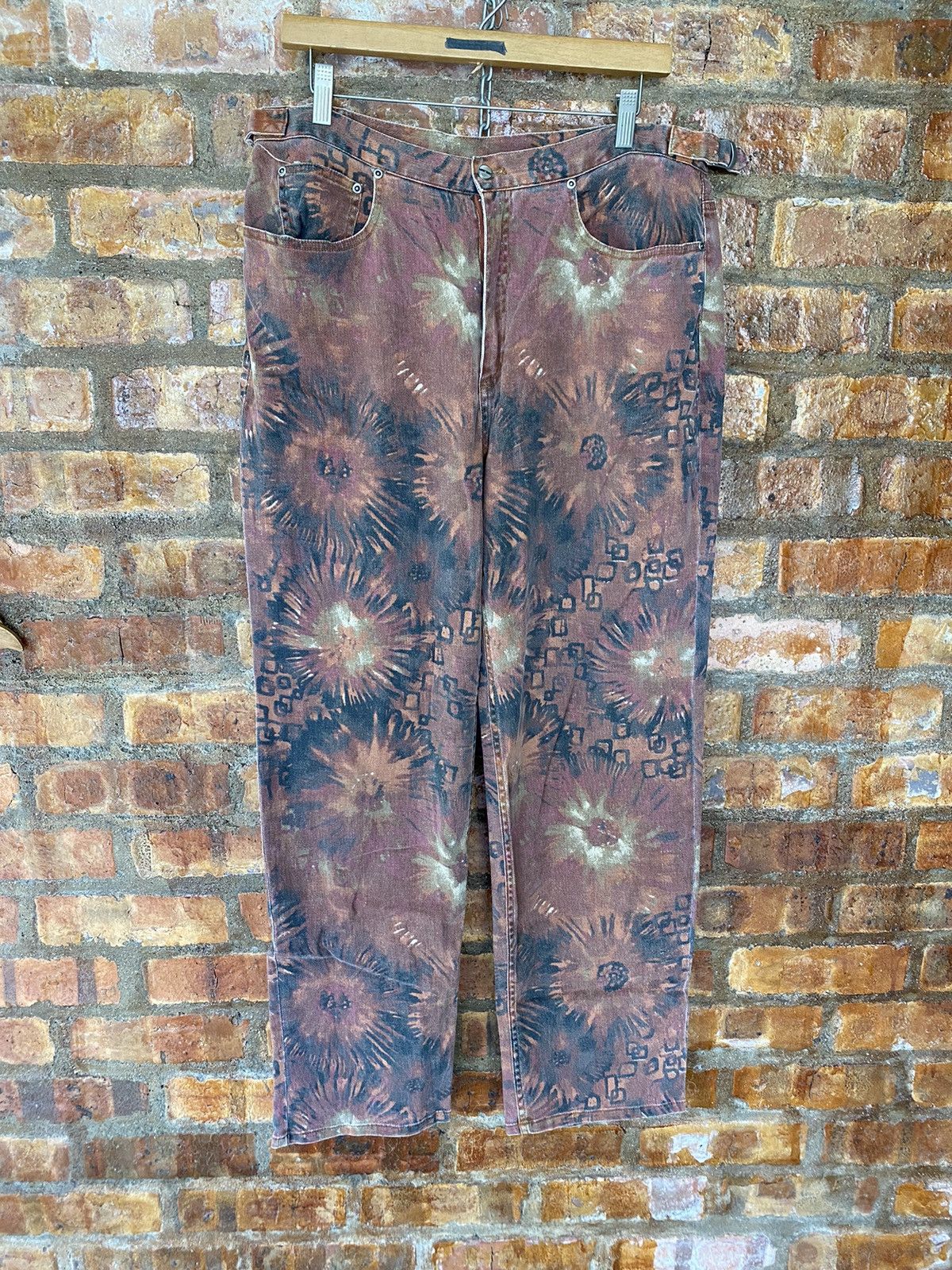 Japanese Brand 90s Chico Firework floral art print Size US 33 - 2 Thumbnail