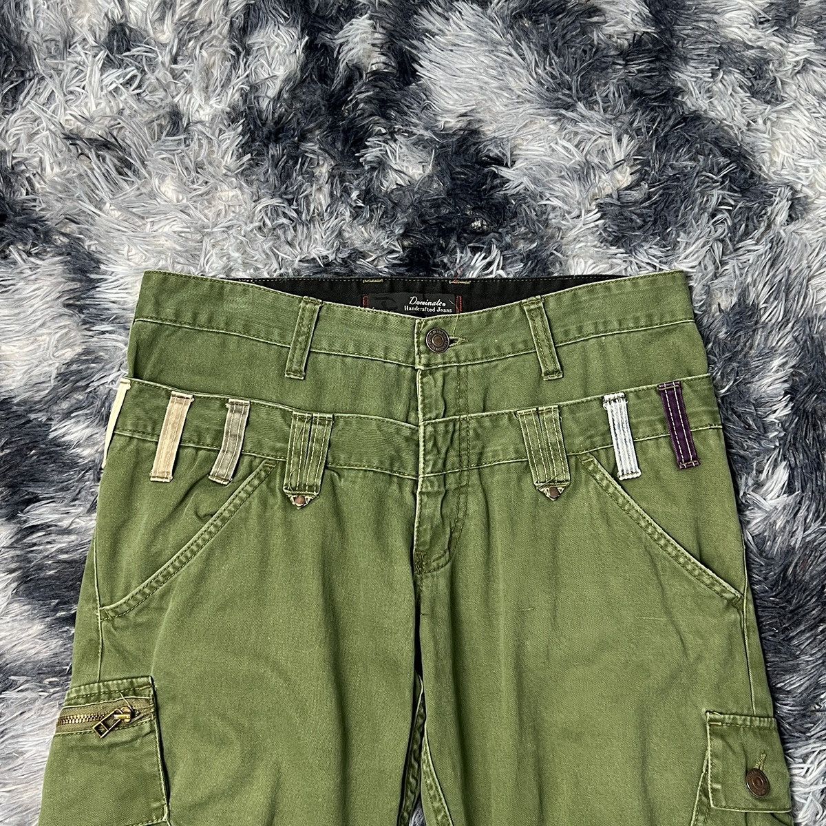 Japanese Brand Dominate Handcrafted Jeans Double Waist Cargo Pants Size US 32 / EU 48 - 3 Thumbnail