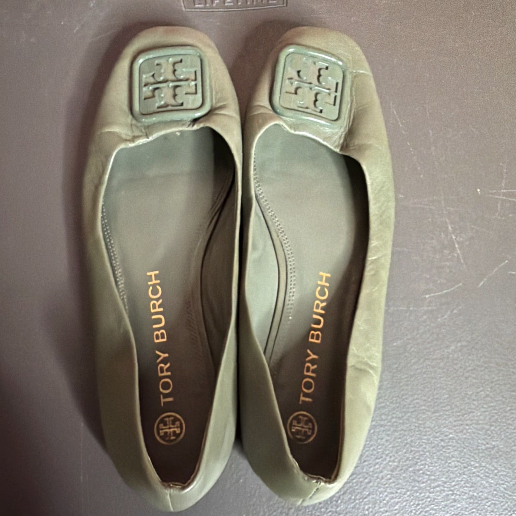 Tory Burch Tory Burch Ballet Flat Women Georgia Green 10.5 Leather Slip On Shoes Mens? Size US 11 / IT 41 - 4 Thumbnail