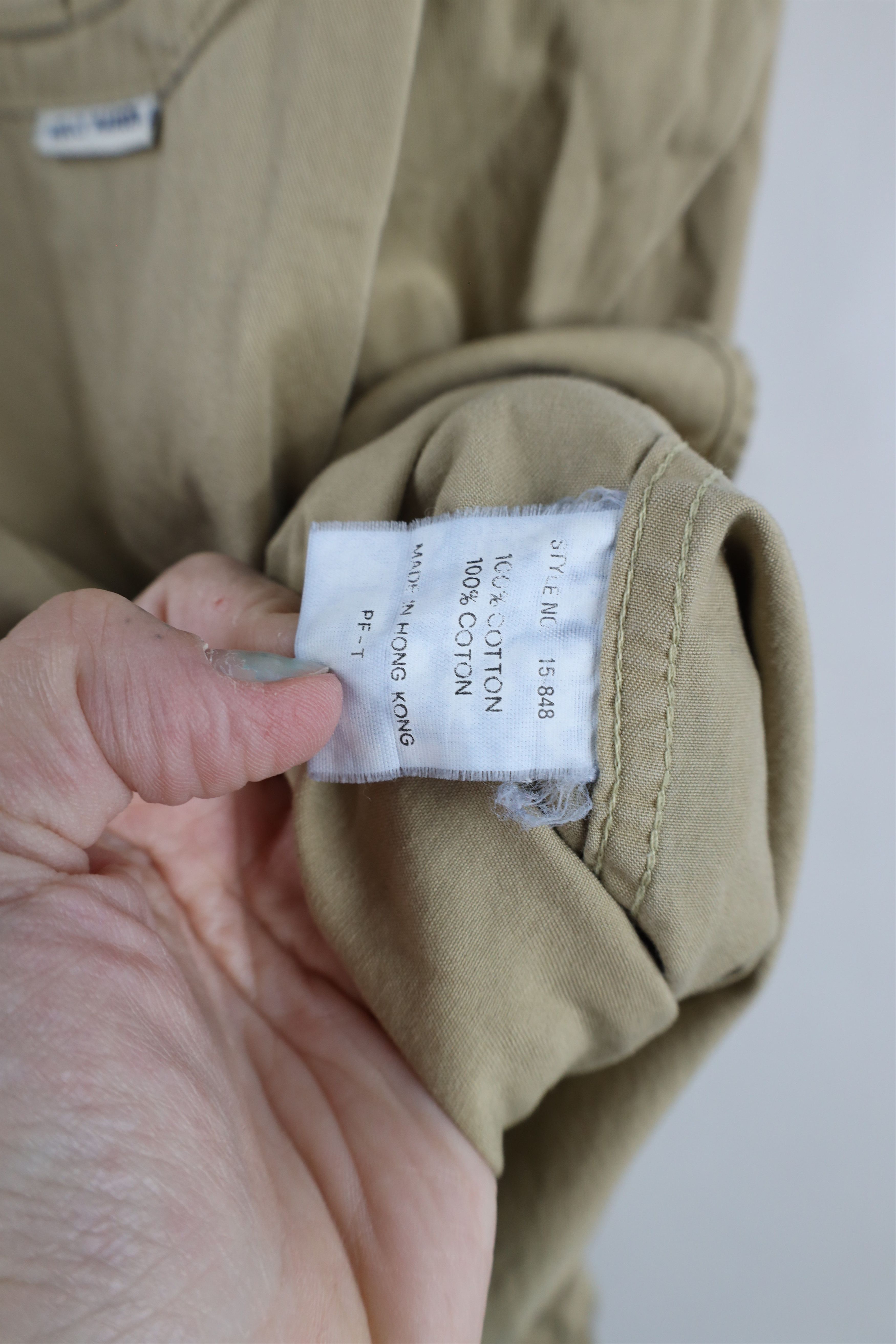 Helly Hansen × Vintage Vintage 90s Helly Hansen Spell Out Button Shirt Beige Size US M / EU 48-50 / 2 - 8 Thumbnail