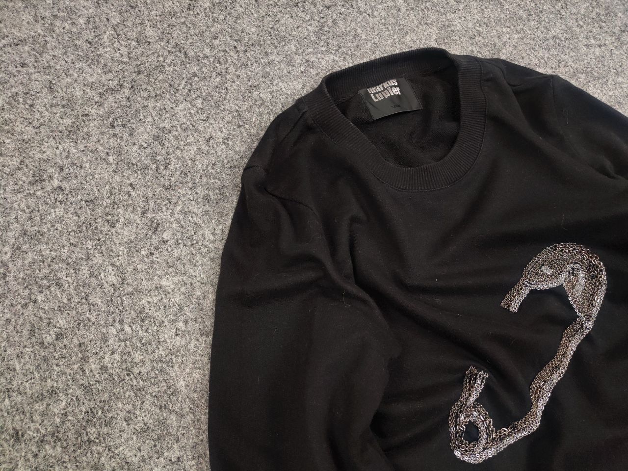 Markus Lupfer Markus Lupfer Design Embroidered paper clip logo Sweatshirt Size US S / EU 44-46 / 1 - 7 Thumbnail