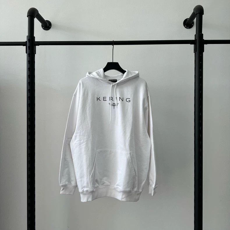 Balenciaga Balenciaga Kering Logo Hooded Sweatshirt Size US L / EU 52-54 / 3 - 1 Thumbnail