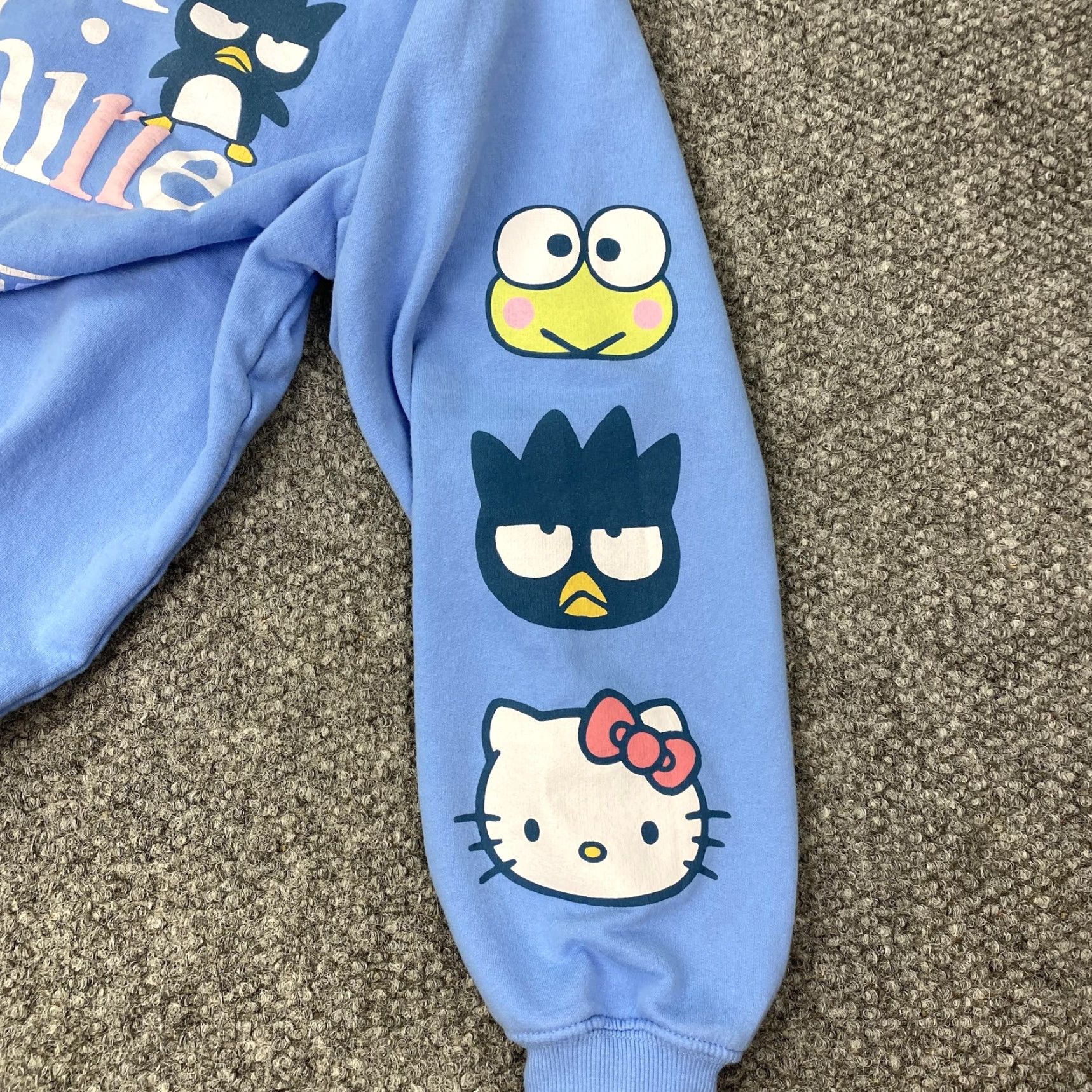 Vintage Hello Kitty And Friends Sweatshirt Womens 2XL Sanrio Blue Crew Neck Pullover Fleece Graphic Print Cat Cartoon Cute 90s? Size XXL / US 16-18 / IT 52-54 - 3 Thumbnail