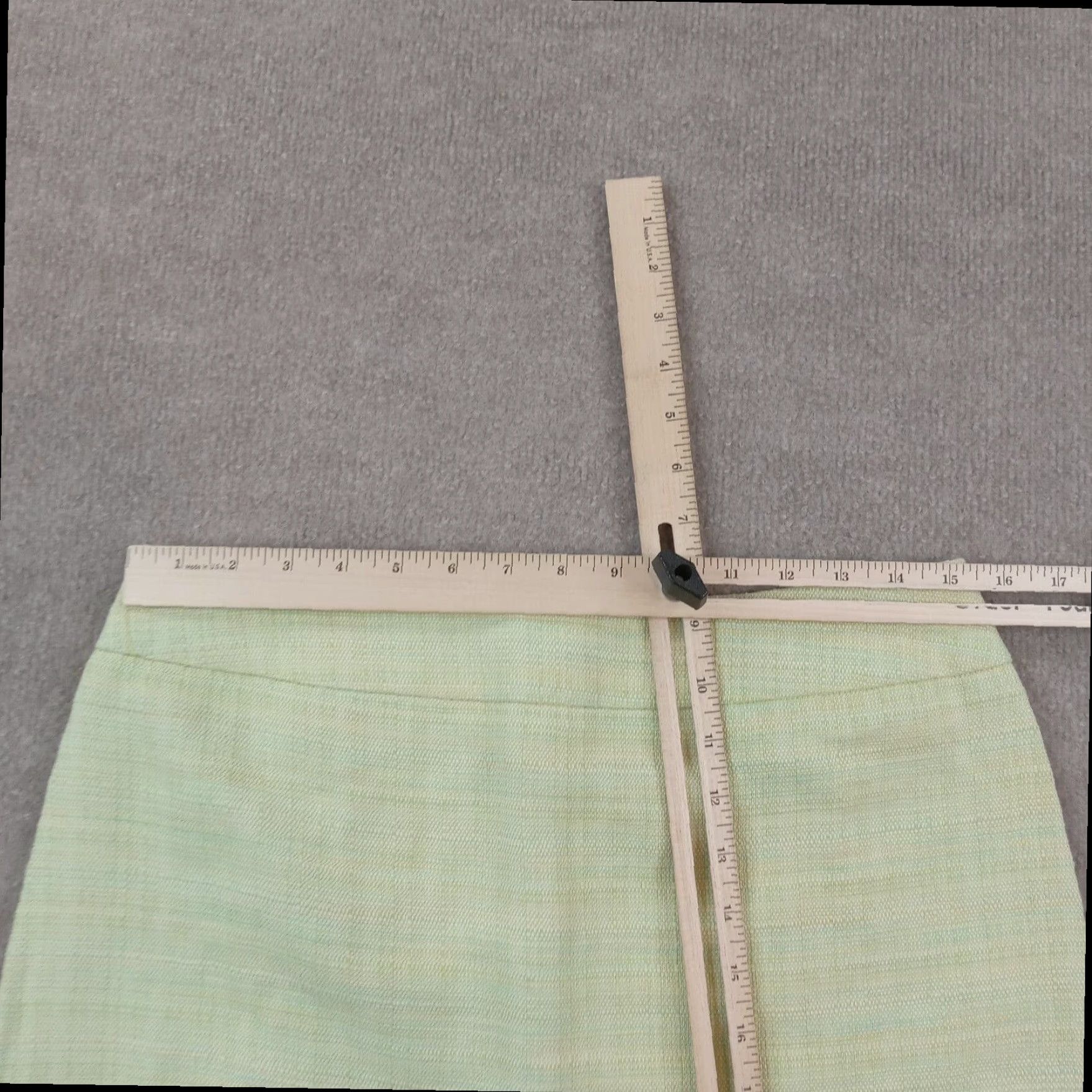 Vintage Dana Buchman Green Knee Length Lined A-Line Skirt Womens 8 Cotton Casual Size 30" / US 8 / IT 44 - 5 Thumbnail