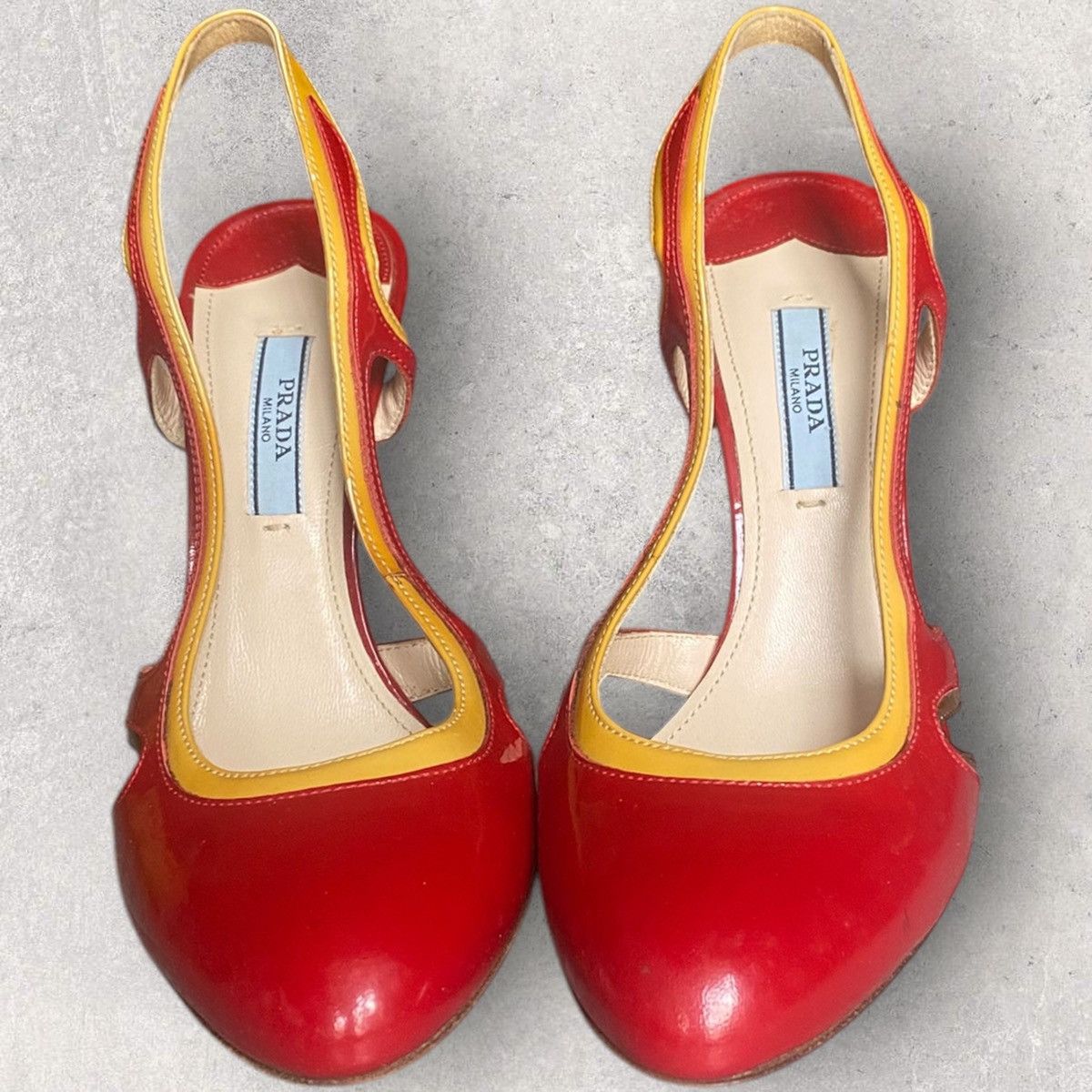 Prada SS12 Red Patent Heels Size US 7 / IT 37 - 3 Thumbnail