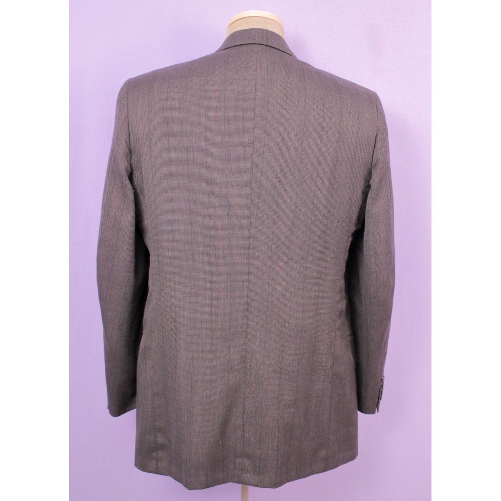 Doublet VINTAGE Kuppenheimer Suit 2 PC Double Breasted Grey Red Pinstripe Mens Sz M 1980s Wool Size 40R - 4 Thumbnail