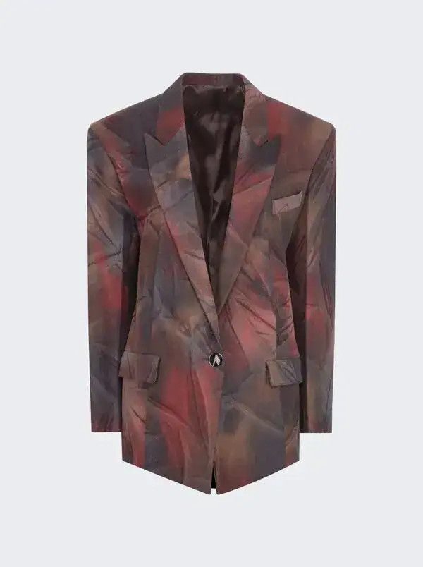The Attico o1mle0526 Glen Short Blazer Coat in Brown Size XS / US 0-2 / IT 36-38 - 1 Thumbnail