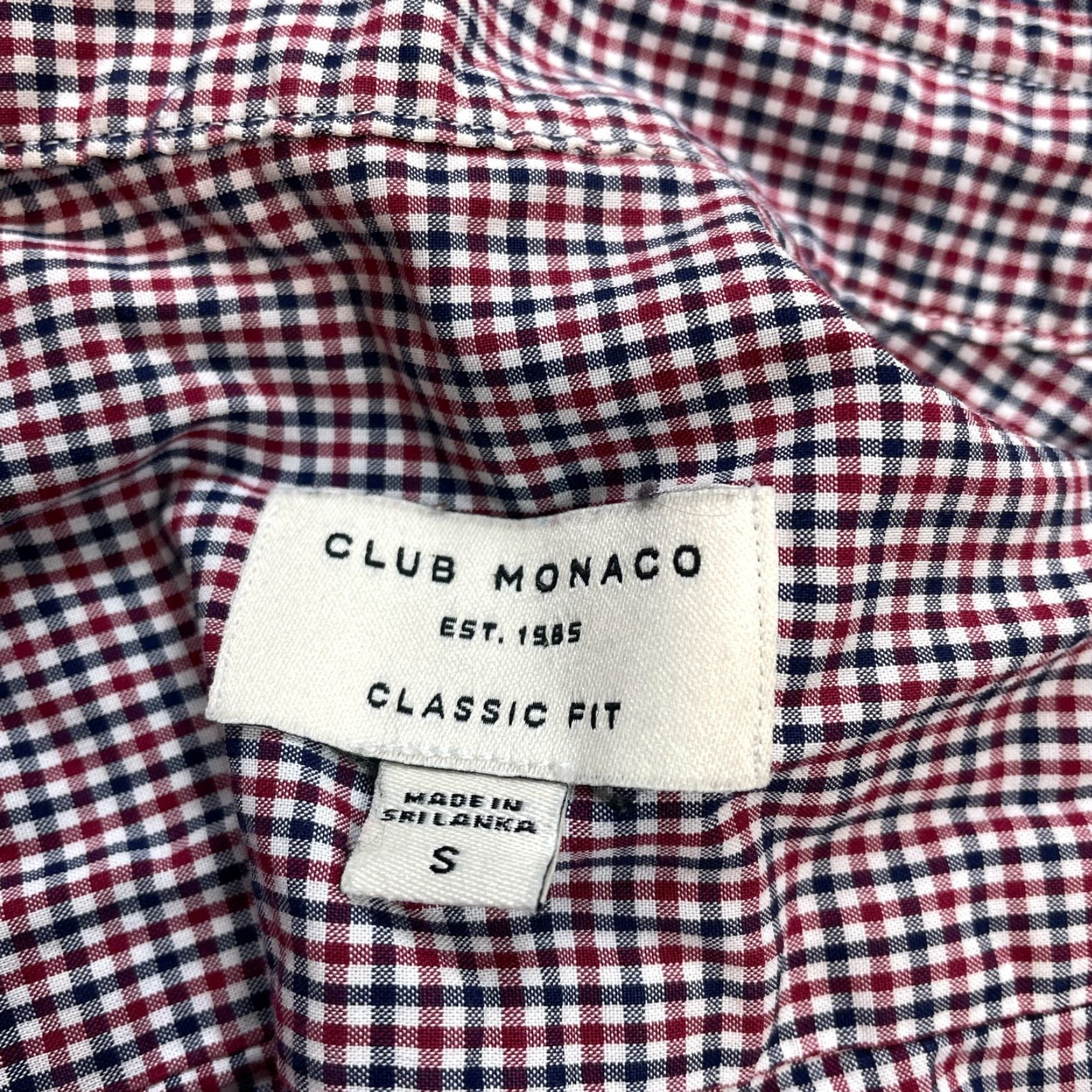 Club Monaco Club Monaco Shirt Small Red Check Long Sleeve Classic Fit Button-Down Top Mens Size US S / EU 44-46 / 1 - 4 Thumbnail