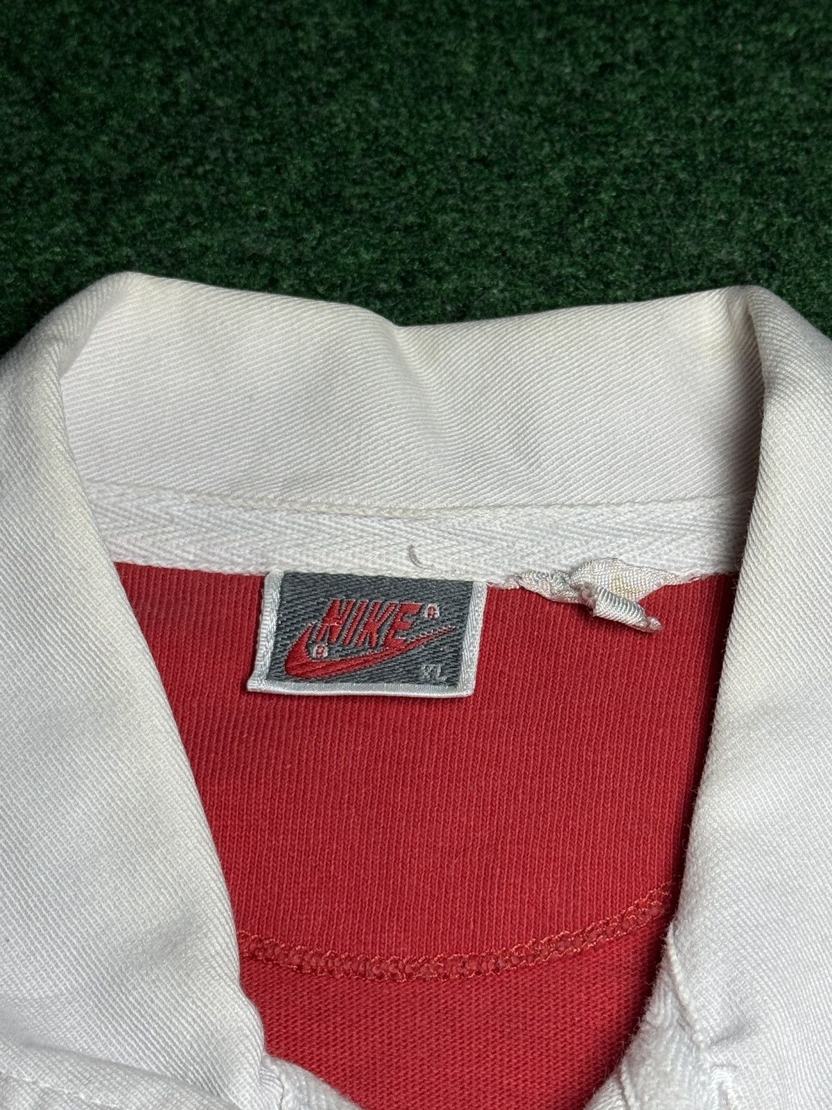 Nike × Vintage Vintage Nike Gray Tag 80s 90s Red XL Polo Size US XL / EU 56 / 4 - 2 Thumbnail