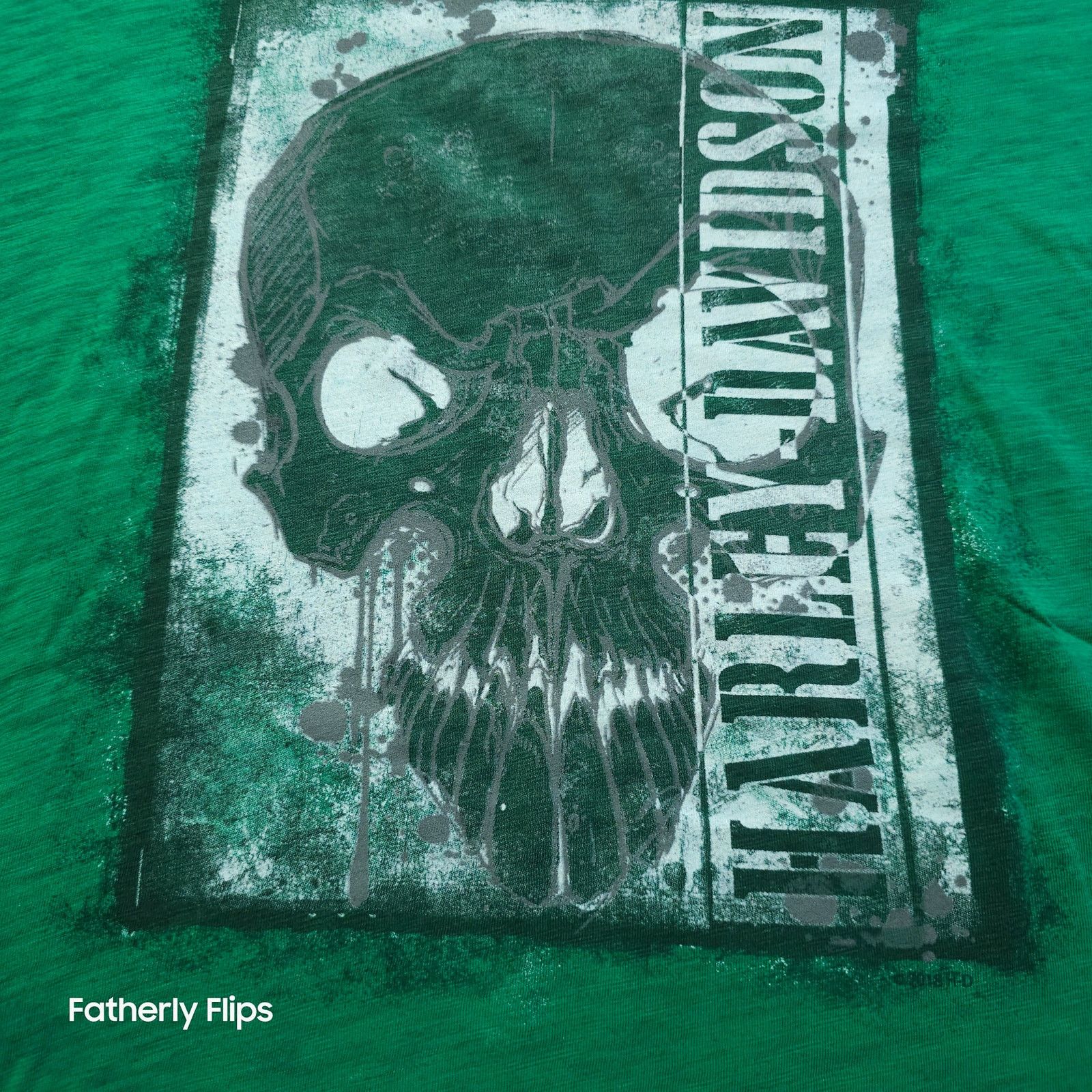 Harley Davidson Harley-Davidson Green Skull Tee 3XL Brandon Florida 2012 Size US XXL / EU 58 / 5 - 2 Thumbnail