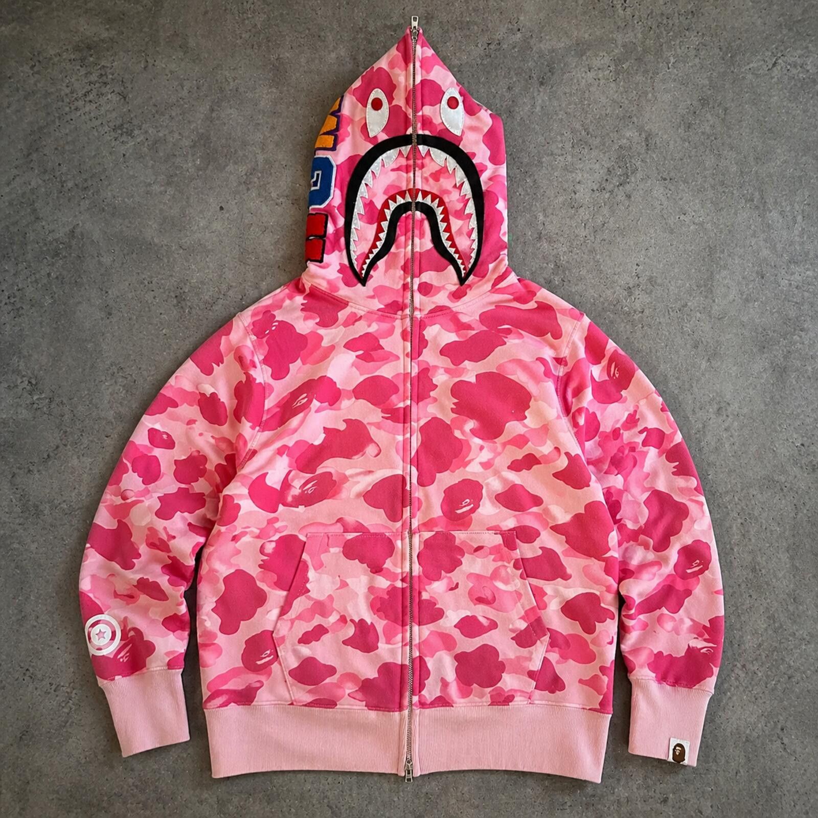 Other BAPE Pink Camo Shark Full Zip Hoodie Size S Size S / US 4 / IT 40 - 2 Thumbnail