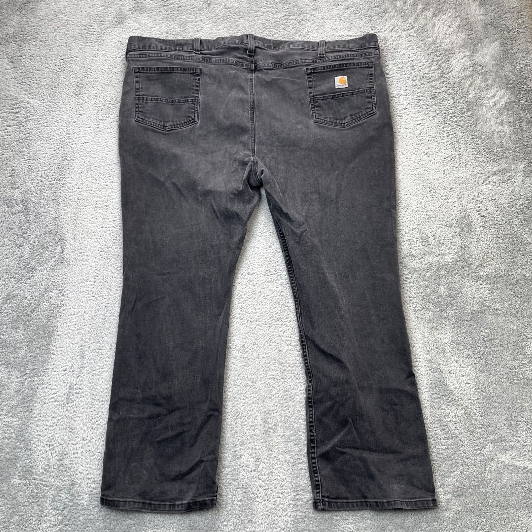 Carhartt Carhartt Mens Jeans Gray Relaxed Straight Rugged Flex Stretch Denim Cotton 50x30 Size US 34 / EU 50 - 2 Thumbnail