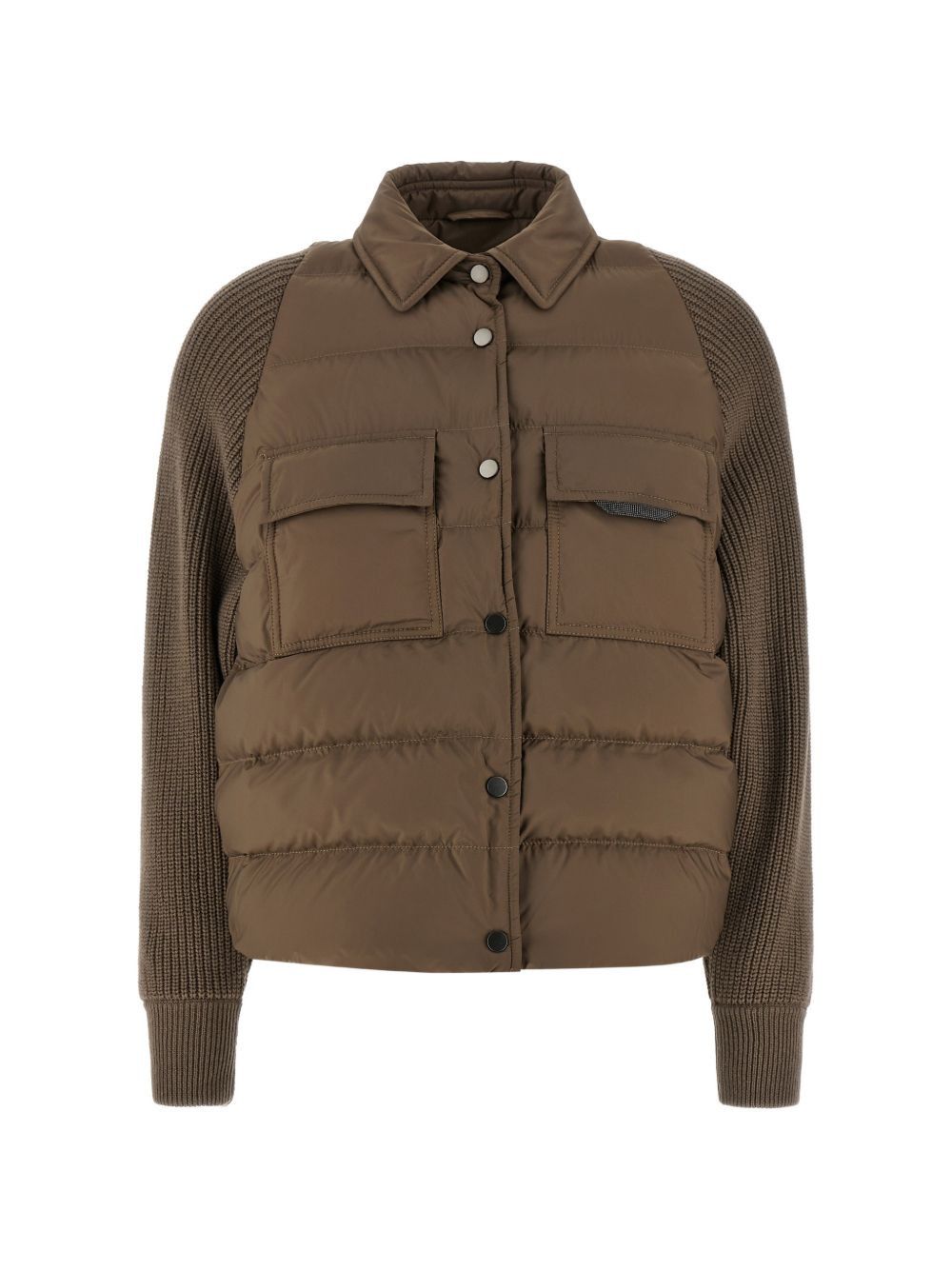 Brunello Cucinelli NYLON SHORT DOWN JACKET Size S / US 4 / IT 40 - 1 Thumbnail