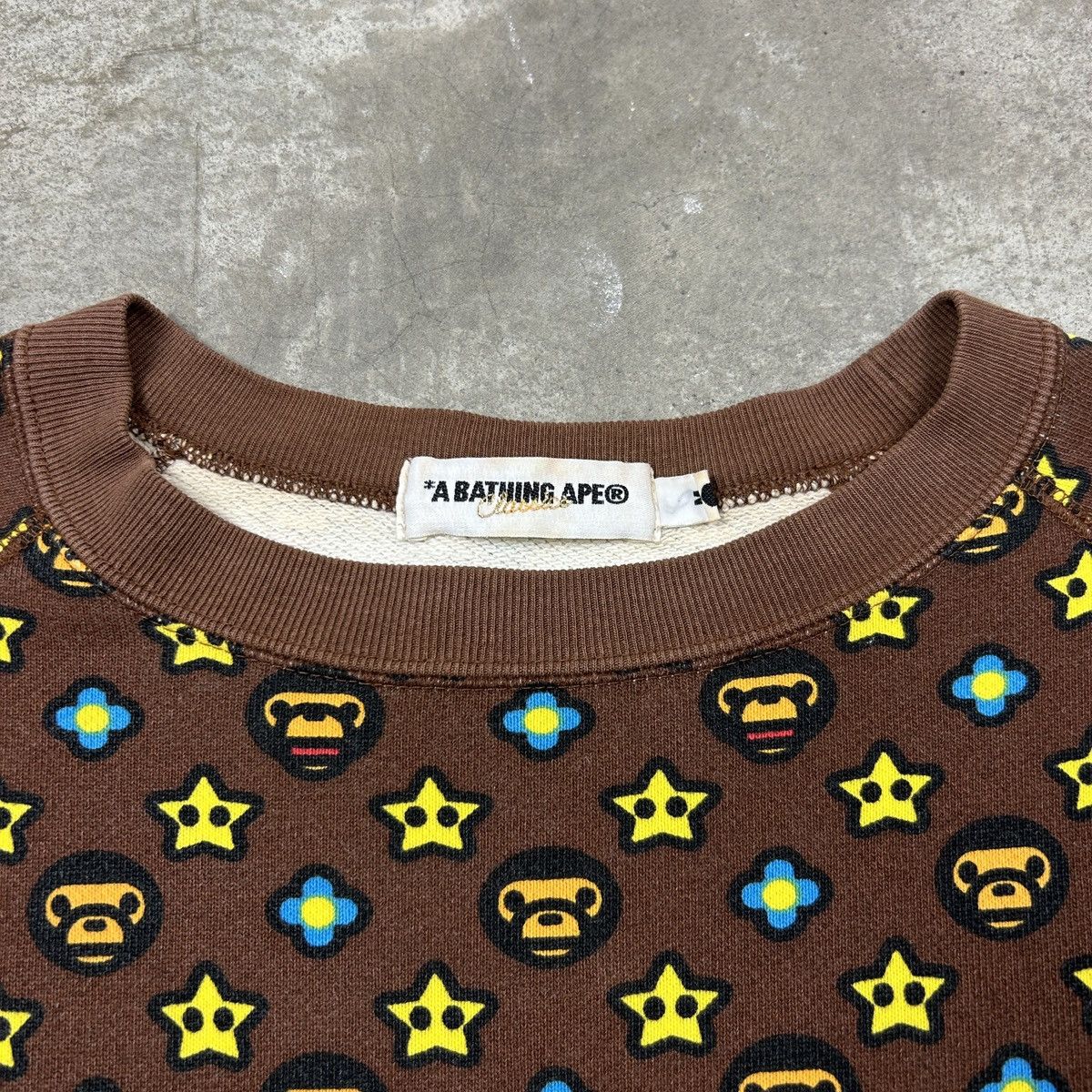 Bape × Vintage 2000s BAPE Monogram Sweatshirt Size US L / EU 52-54 / 3 - 5 Thumbnail