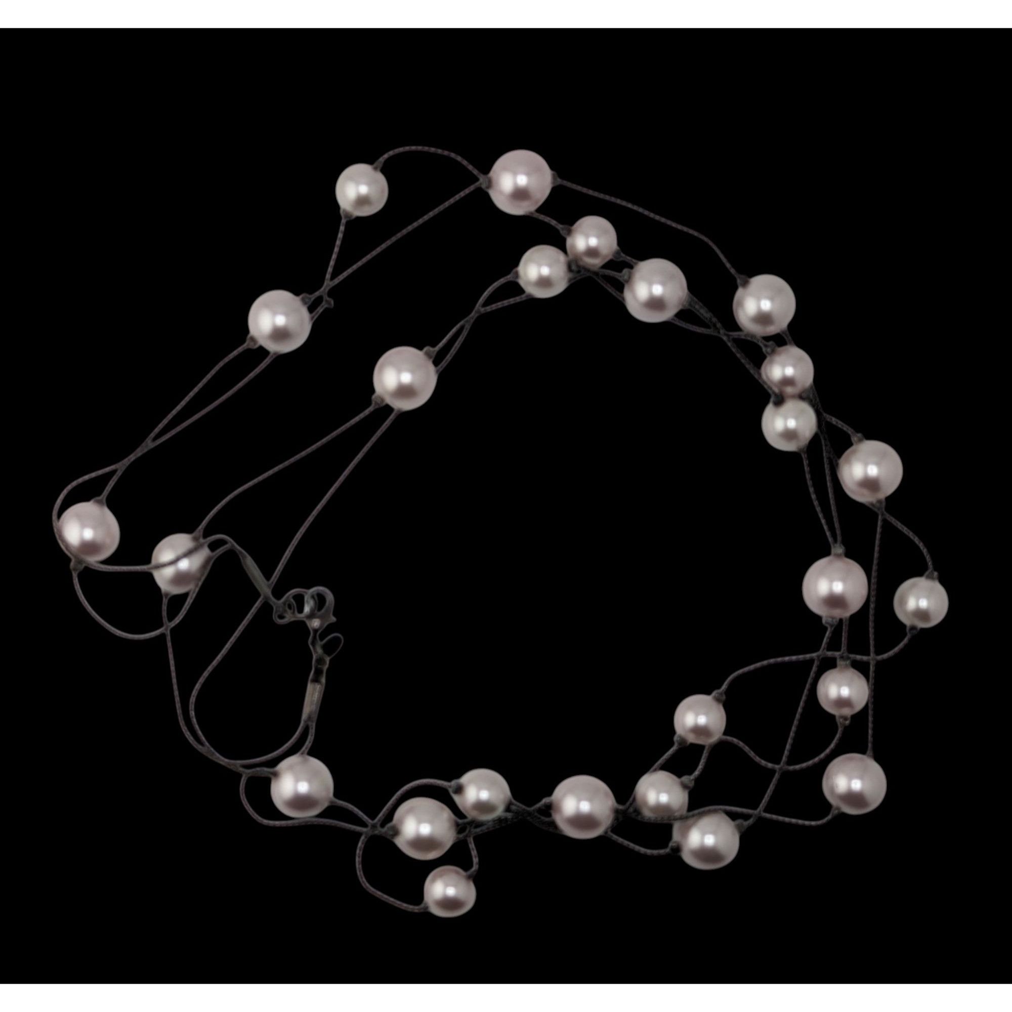 Other Vintage Roman Lavender Faux Pearl Layered Station Necklace Size ONE SIZE - 3 Thumbnail