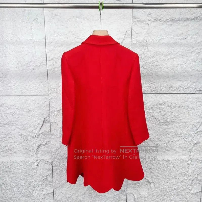 Dior Dior Red Cotton Women's Coat . Size XXS / US 00 / IT 34 - 2 Thumbnail