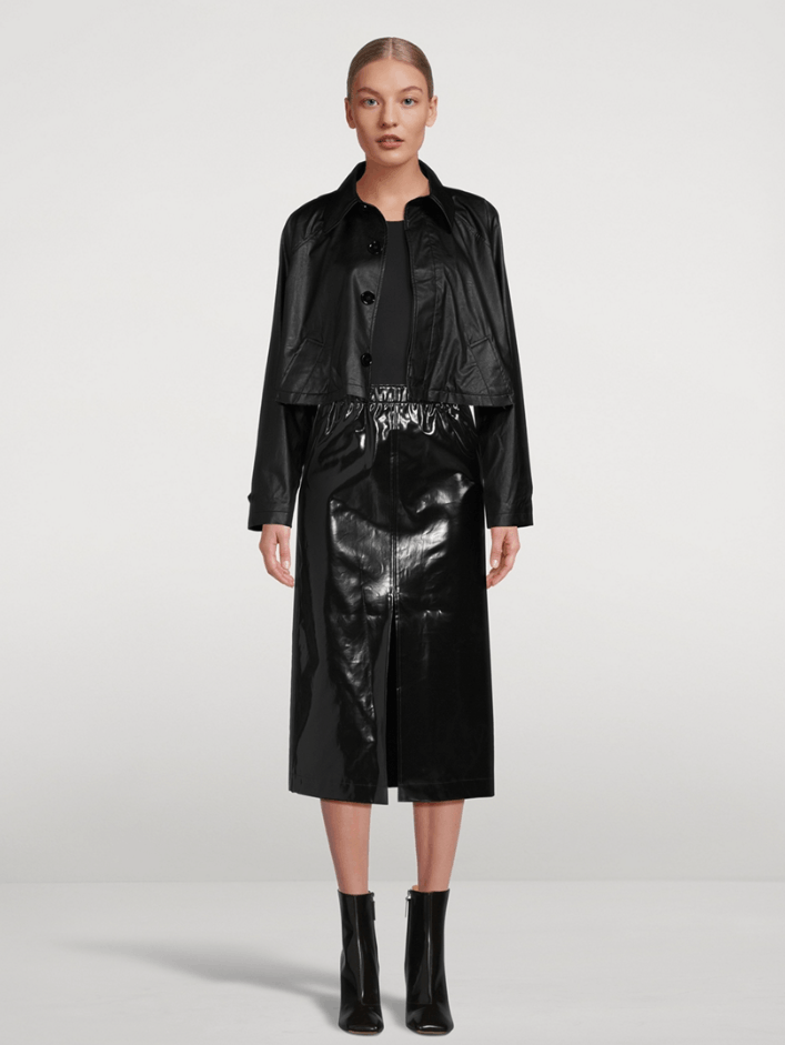 Maison Margiela BNWT AW23 MAISON MARGIELA PATENT MIDI SKIRT 38 Size 26" / US 2 / IT 38 - 14 Thumbnail