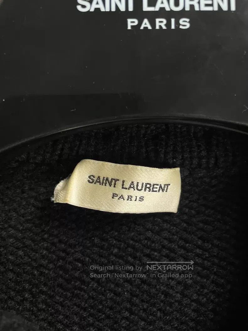 Saint Laurent Paris Saint Laurent Paris Lightning Heart Badge Round Neck Wool Size US L / EU 52-54 / 3 - 4 Thumbnail