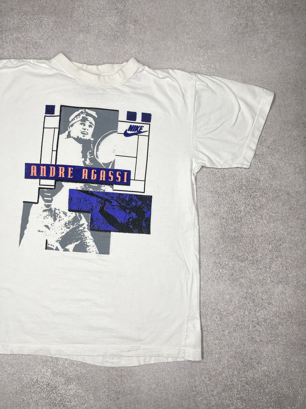 Nike Vintage 90s Nike Andre Agassi Challenge Court Tennis T Shirt Size US S / EU 44-46 / 1 - 3 Thumbnail