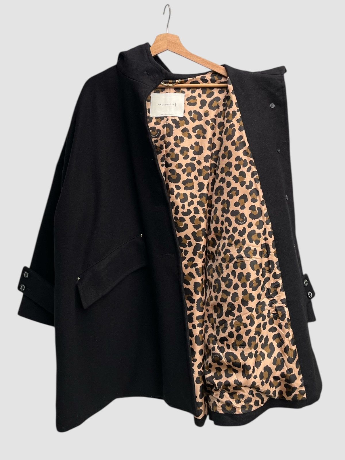 Mackintosh Mackintosh Humbie Black Wool Hooded Overcoat Size XS / US 0-2 / IT 36-38 - 8 Thumbnail