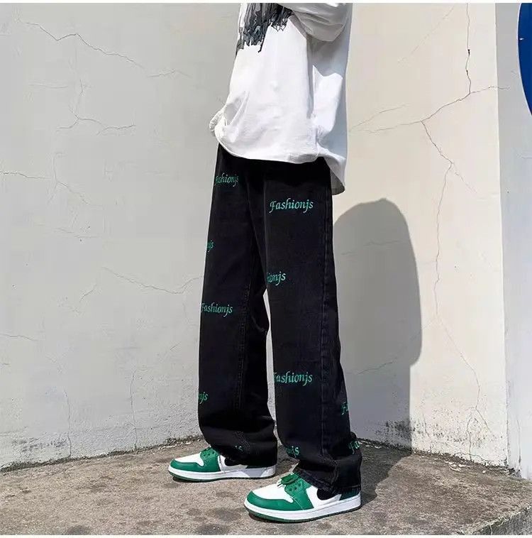 Japanese Brand Retro loose fitting straight leg jeans Size US 32 / EU 48 - 2 Thumbnail