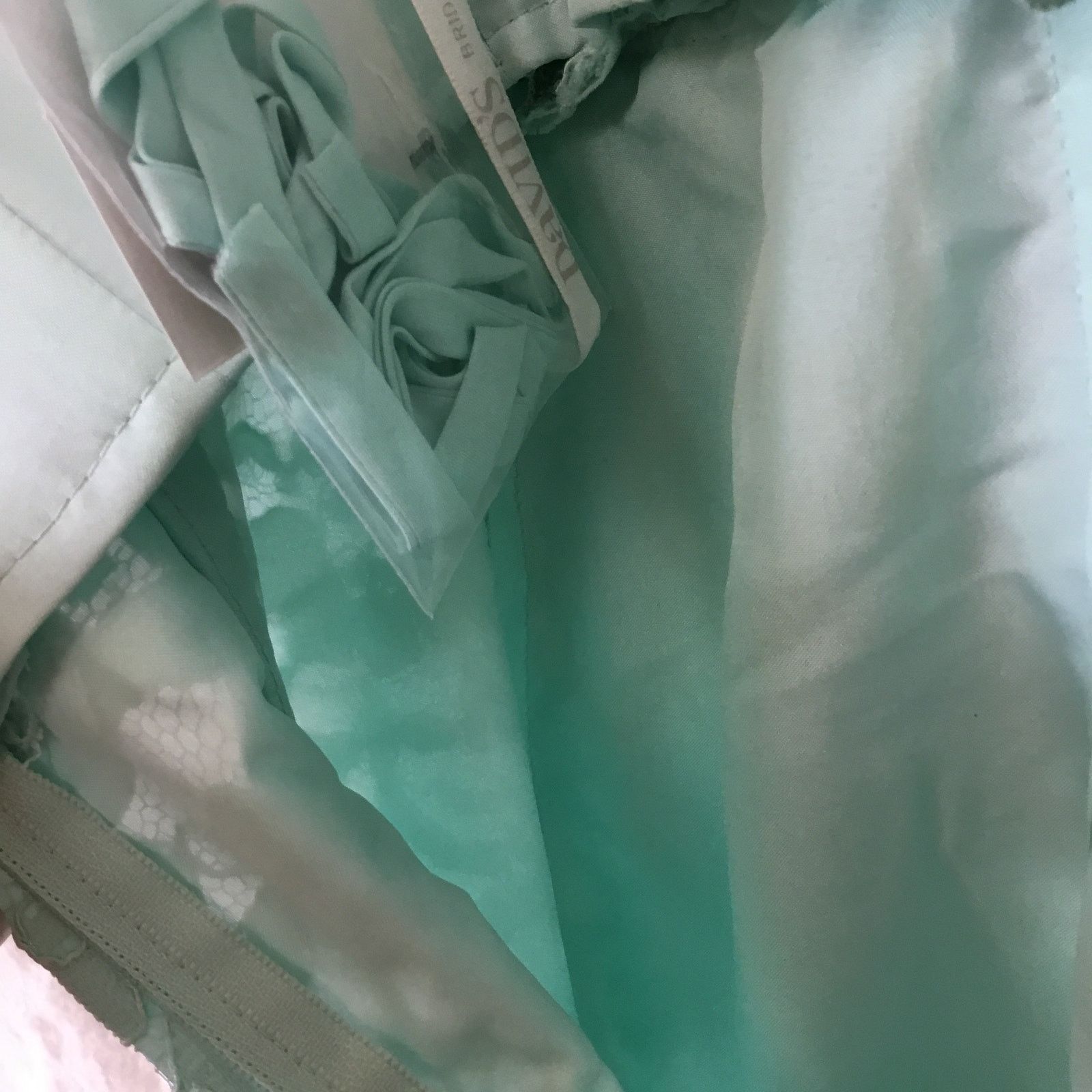 Other David’s Bridal Teal Short Strapless Lace Dress Size XS / US 0-2 / IT 36-38 - 16 Thumbnail