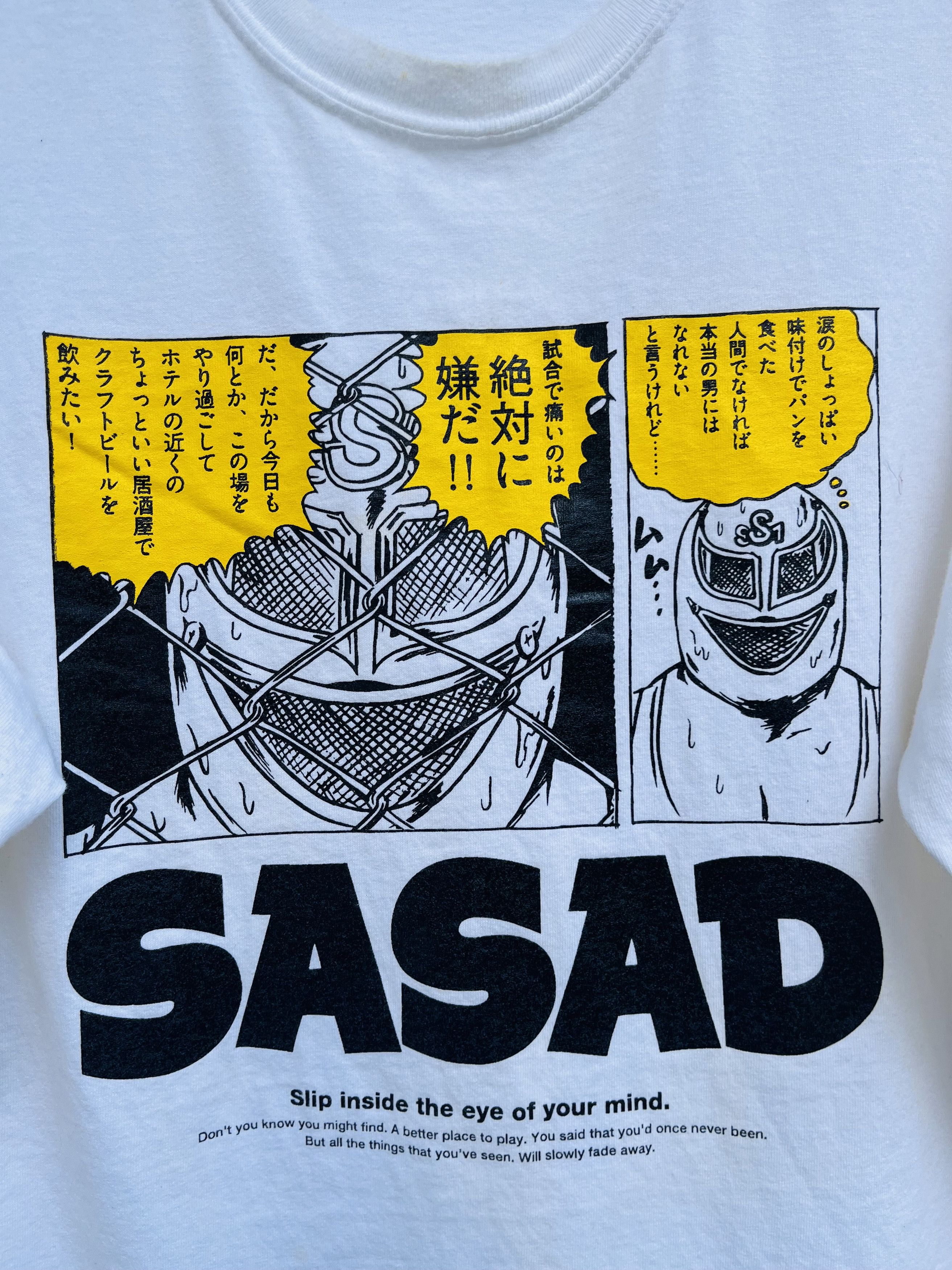 Anime Vintage Sasad Famous Anime Japanese White Shirt Size US L / EU 52-54 / 3 - 6 Thumbnail
