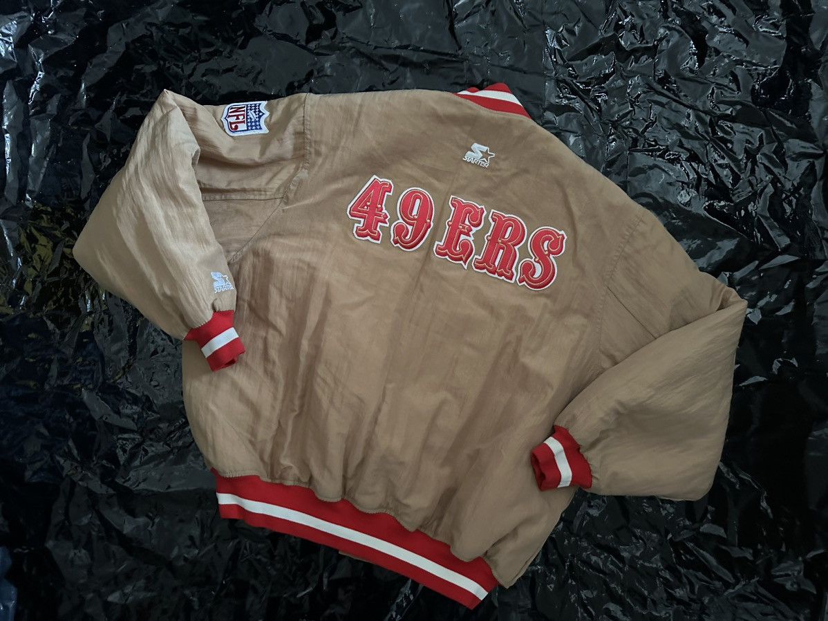 Image of Starter Jacke San Francisco 49Ers Jacke Size Xxl Nfl Jacket in Gold, Men's