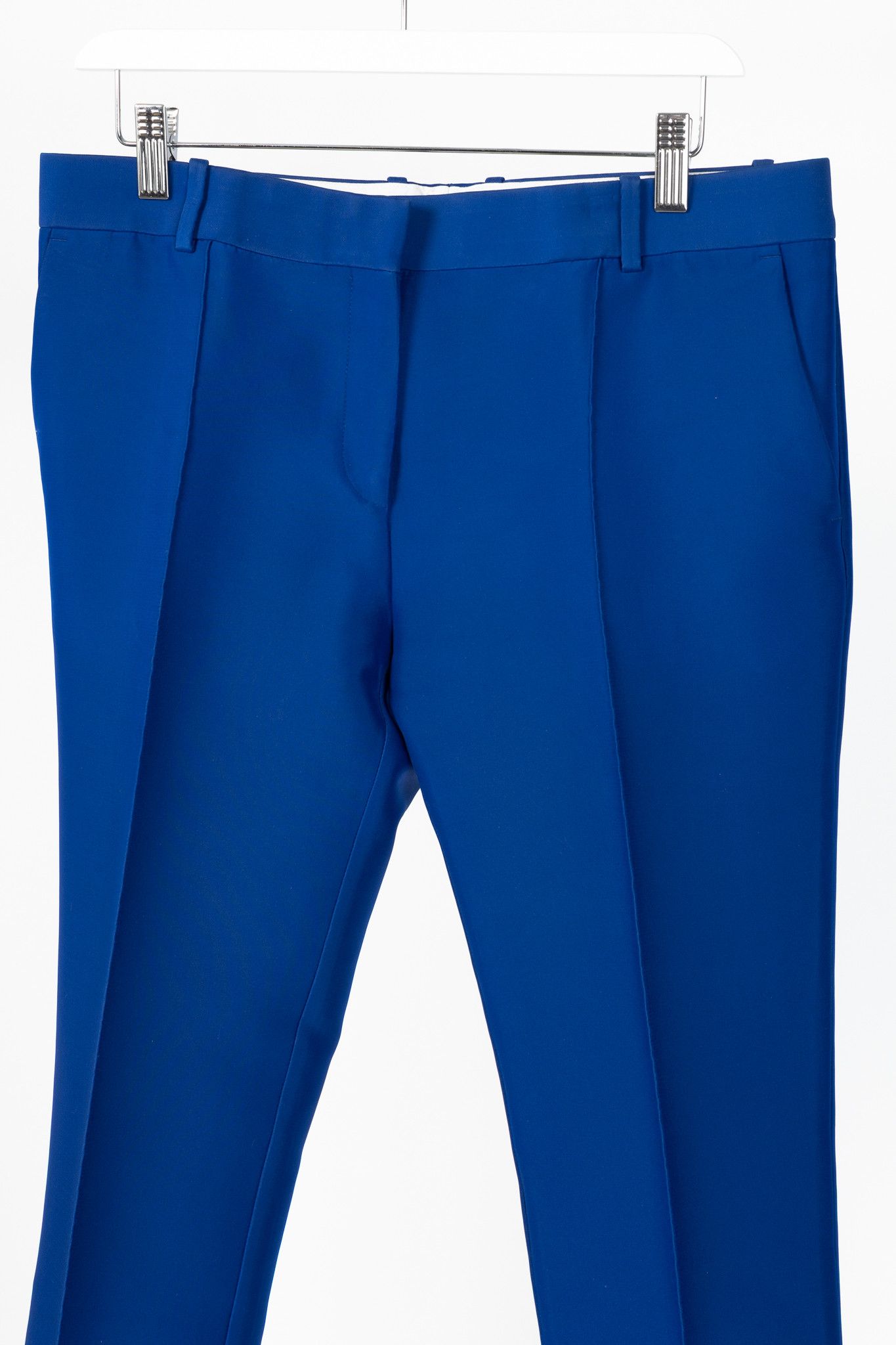Celine Celine PF11 Blue Viscose-Blend Tapered Crop Trousers Size 28" / US 6 / IT 42 - 3 Thumbnail