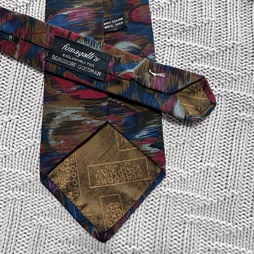 Bergdorf Goodman Vintage Bergdorf Goodman abstract print silk tie Size ONE SIZE - 3 Thumbnail