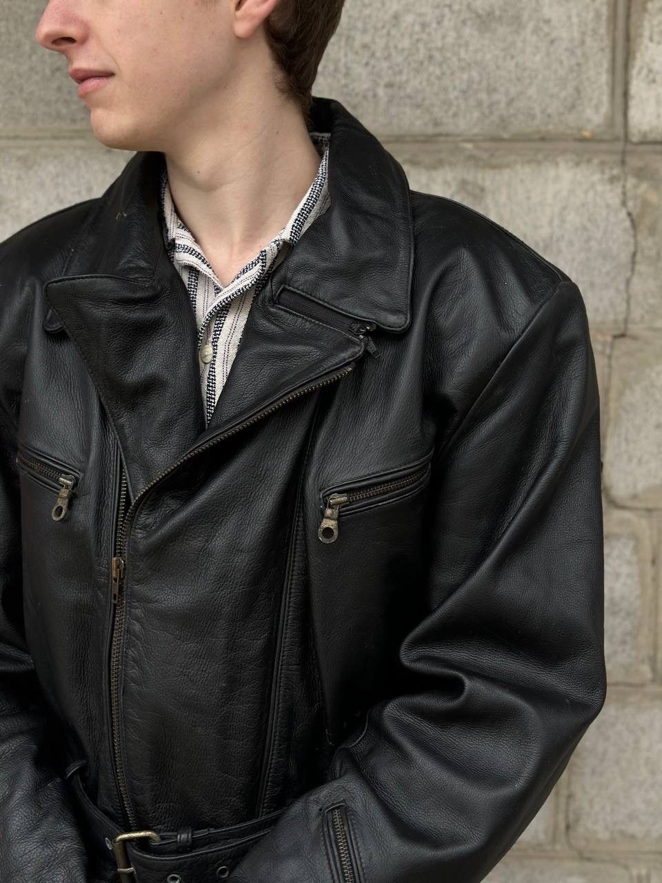 Cowboy Equipment VTG 90s Western Leather Moto Jacket Size L Sanmaru Y2K USA Size US L / EU 52-54 / 3 - 4 Thumbnail