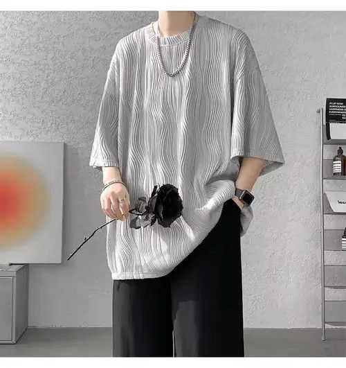 Japanese Brand Hirasawa x Eri 💎 Korean Wave Pleated Relaxed Tee T-shirt Size US XL / EU 56 / 4 - 8 Thumbnail