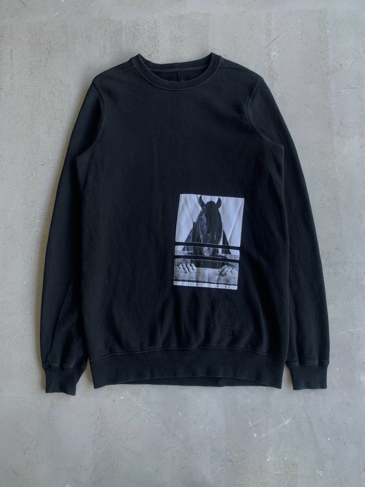 Rick Owens Drkshdw Rick Owens Drkshdw - FW15 Sphinx Horse Head Crewneck Size US S / EU 44-46 / 1 - 1 Thumbnail