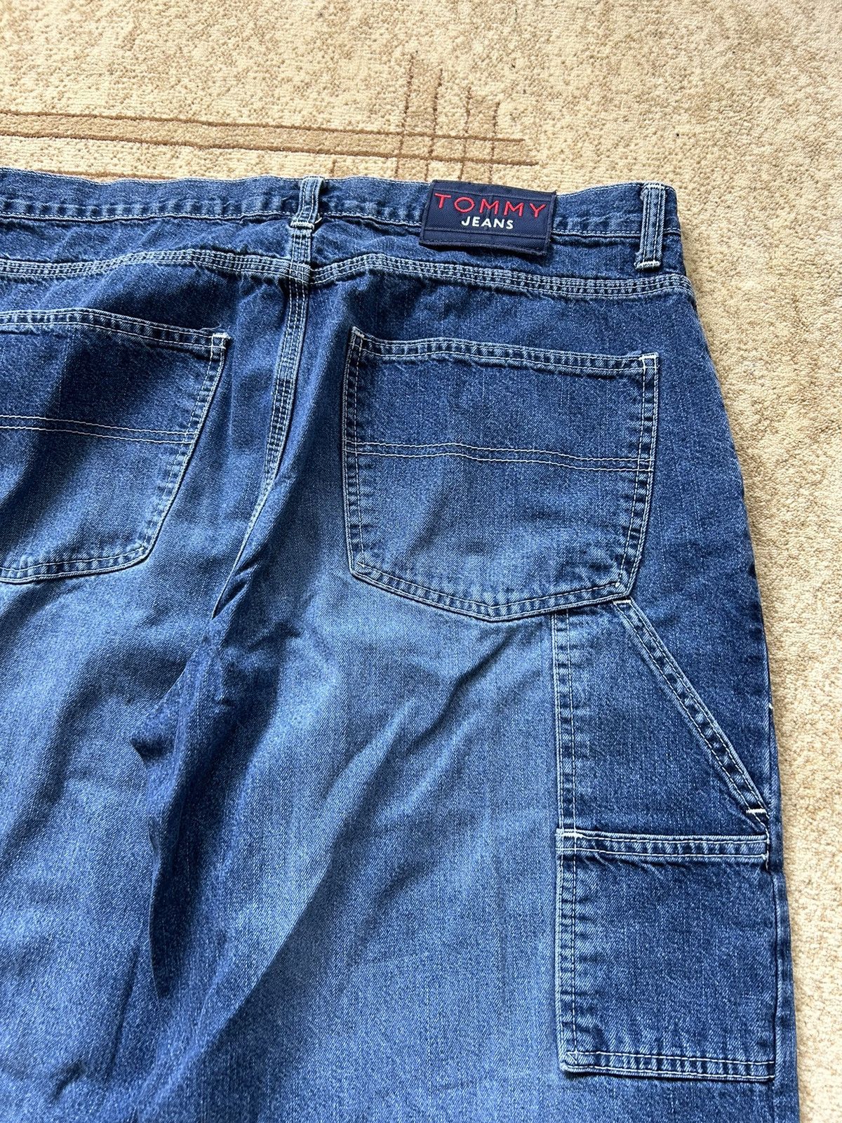Tommy Hilfiger Vintage 90s Tommy Hilfiger Carpenter Baggy Denim Jeans Size US 34 / EU 50 - 4 Thumbnail