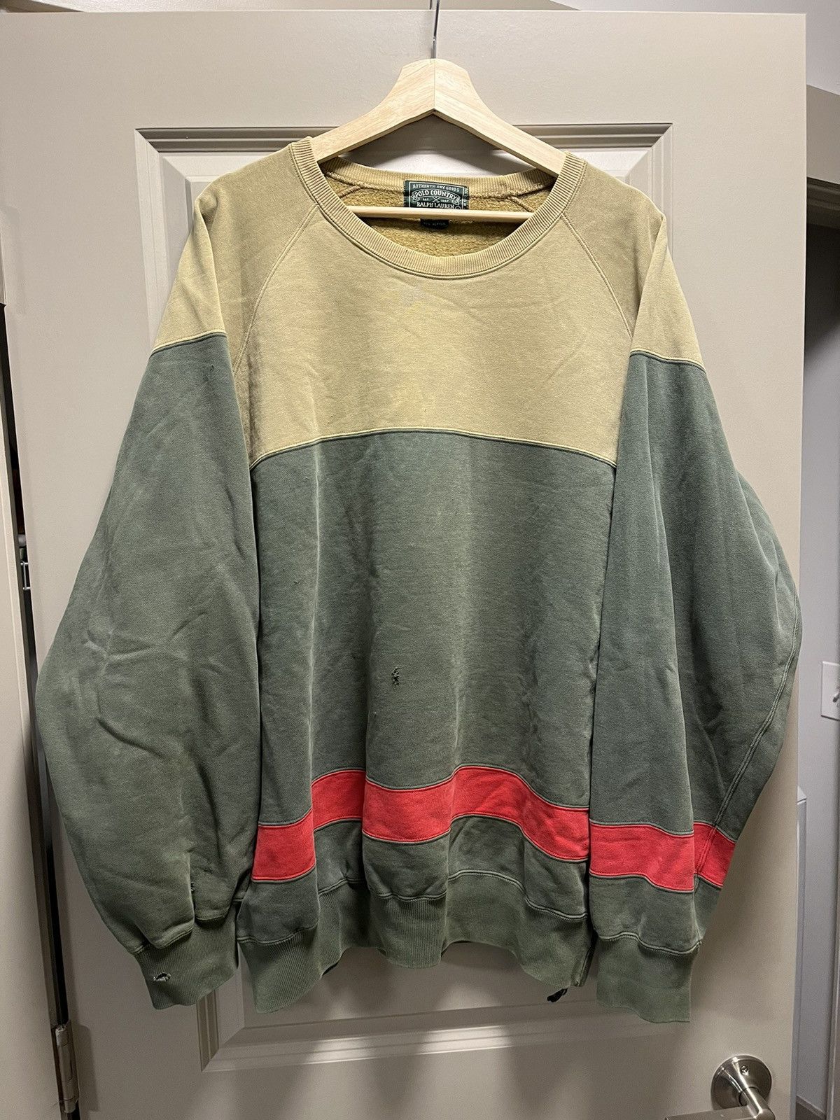 Polo Ralph Lauren × Vintage 90s Redline Polo country sweatshirt Size US XL / EU 56 / 4 - 1 Thumbnail