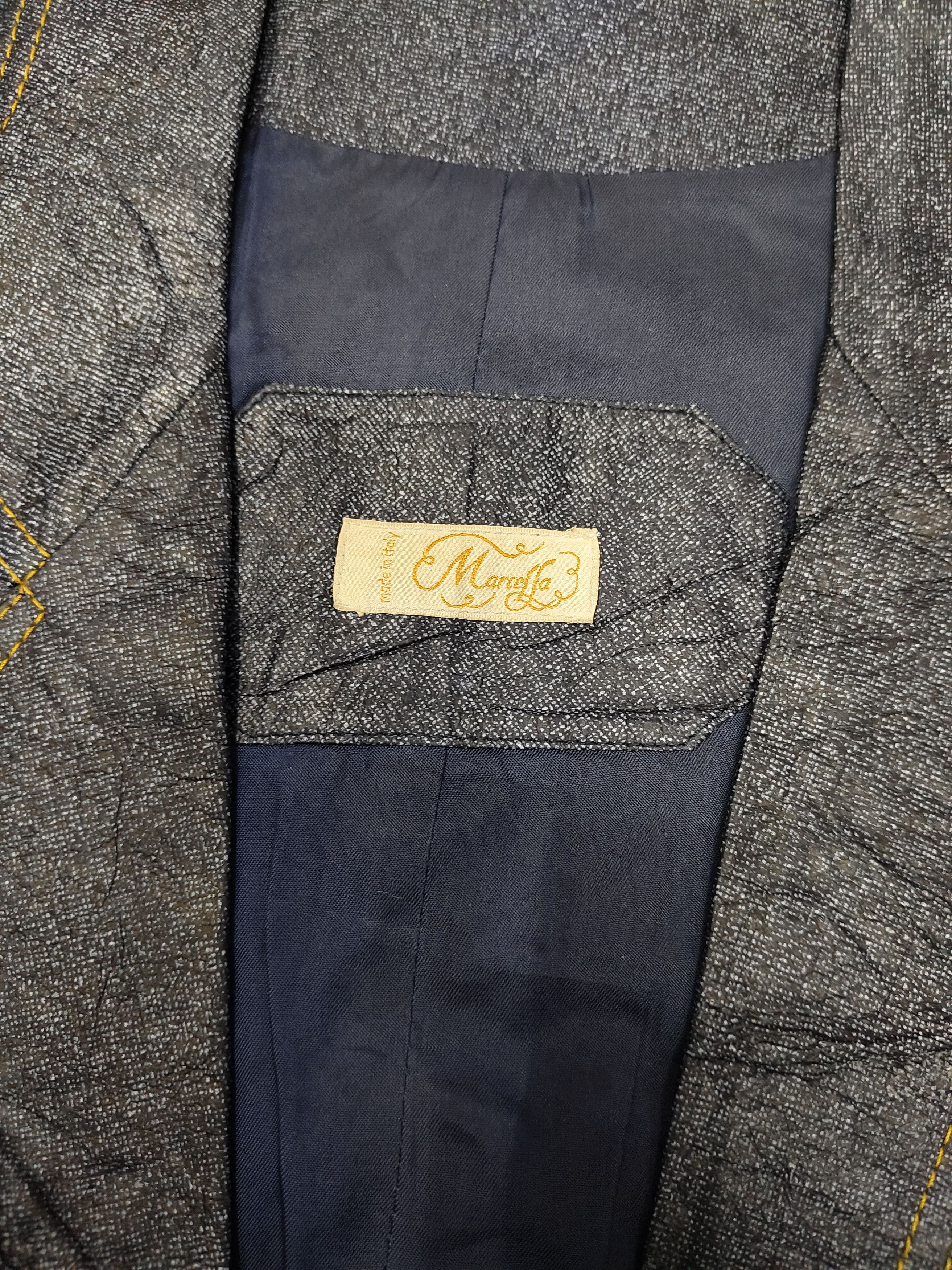 Marella 80s Marella 🇮🇹 Soft Leather Construction Denim Look Jacket Size L / US 10 / IT 46 - 7 Thumbnail