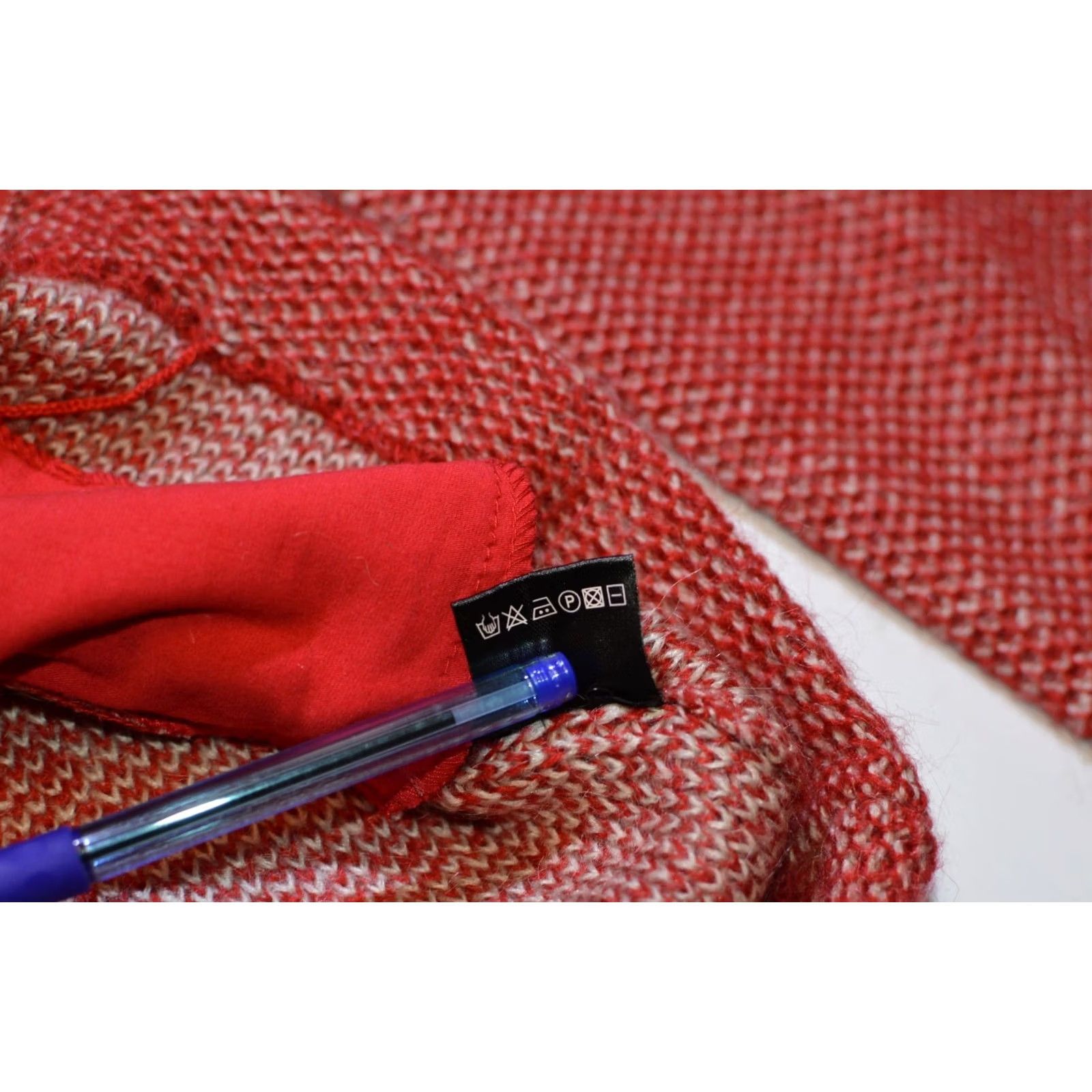 Vintage Wmns Purdey Cardigan Sweater, Red, Size L, Acrylic Mohair, CP2072, Regular, Womens Size L / US 10 / IT 46 - 6 Thumbnail