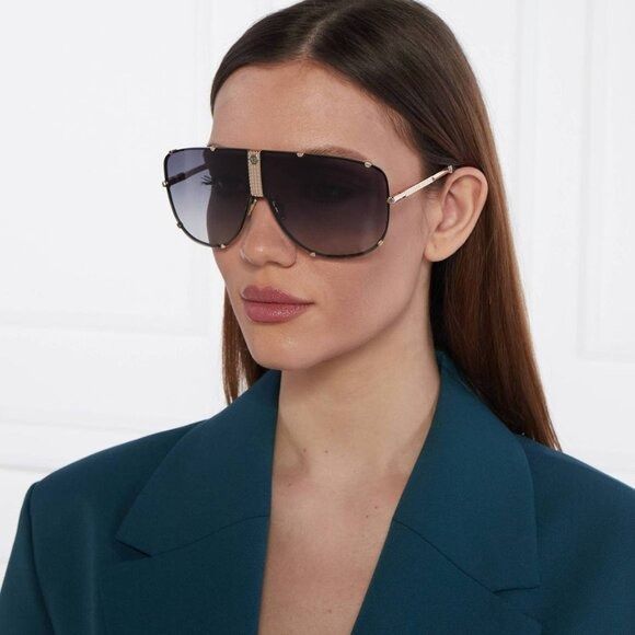 🕶️ New Philipp Plein SPP075M 0K07 Sunglasses - Silver Frame