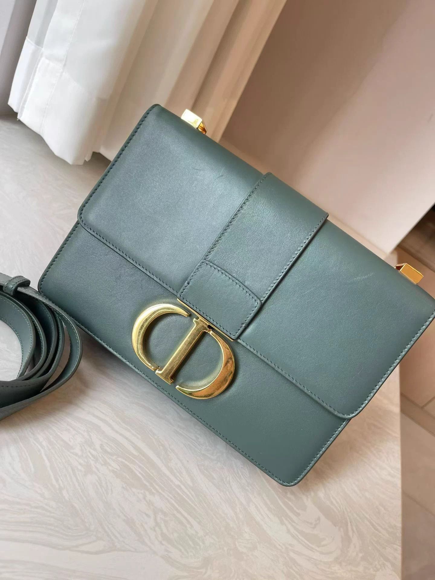 Dior Dior Montaigne 30 Gray Green Gold Buckle AK723 New Size ONE SIZE - 3 Thumbnail