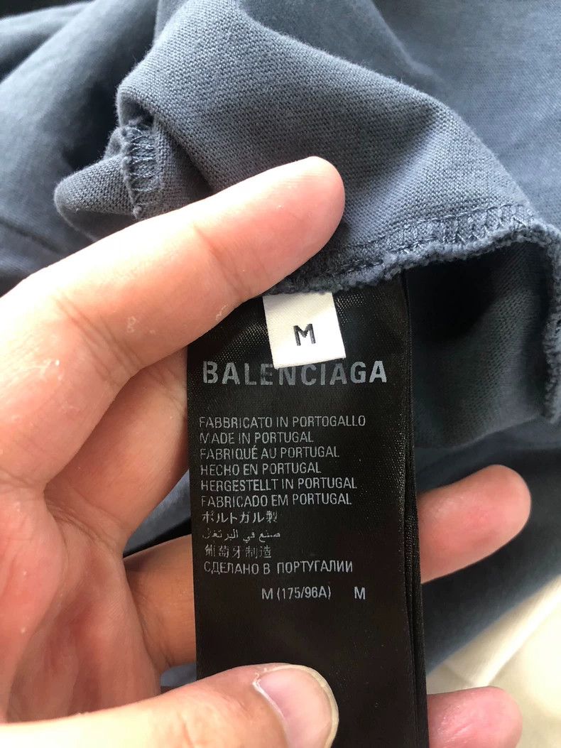 Balenciaga Balenciaga Graffiti Double B Short Sleeve T-Shirt Blue M Size US M / EU 48-50 / 2 - 5 Thumbnail