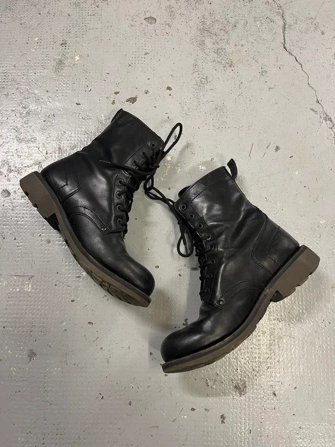 Dirk Bikkembergs 2000s Bikkembergs Black Leather Lace Up Boots Size US 7 / EU 40 - 3 Thumbnail