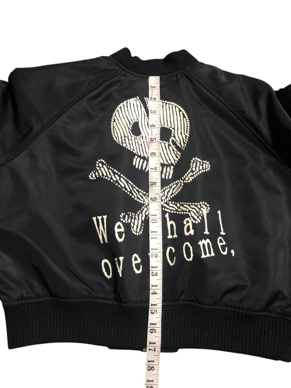 Yohji Yamamoto Vintage k.a.t Cropped Bomber Jacket We Shall Overcome Skull Size M / US 6-8 / IT 42-44 - 15 Thumbnail